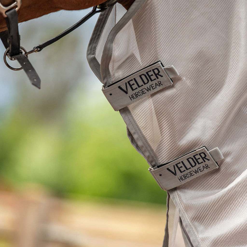 Velder Horsewear Premium Pony Couverture Anti-Mouches Rainless Fall Navy/Pearl Silver