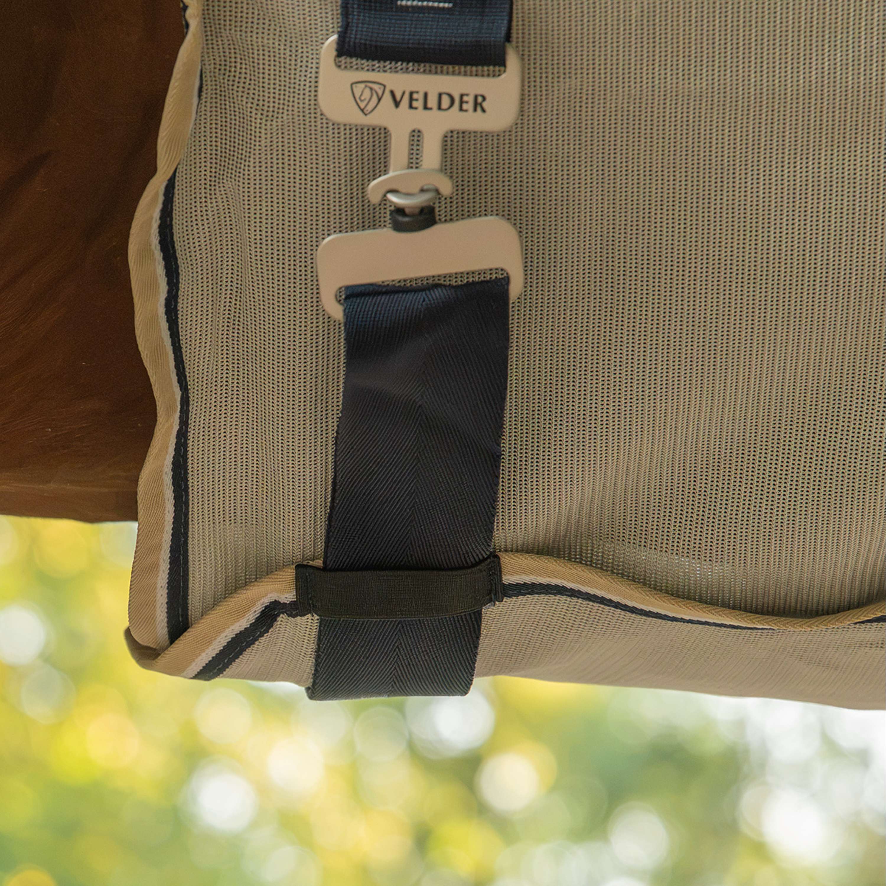 Velder Horsewear Premium Pony Couverture Anti-Mouches Waterproof-Top Navy/Pearl Silver