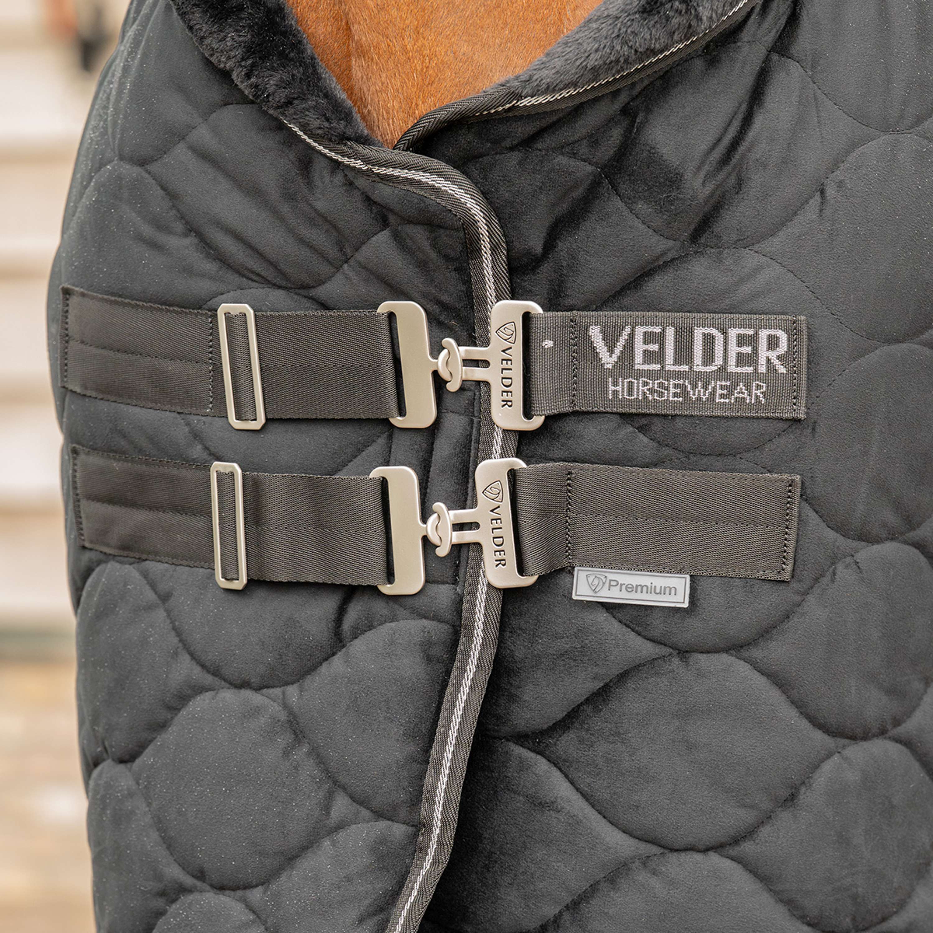 Velder Horsewear Premium Couverture de Concours Satin Glow Black Night