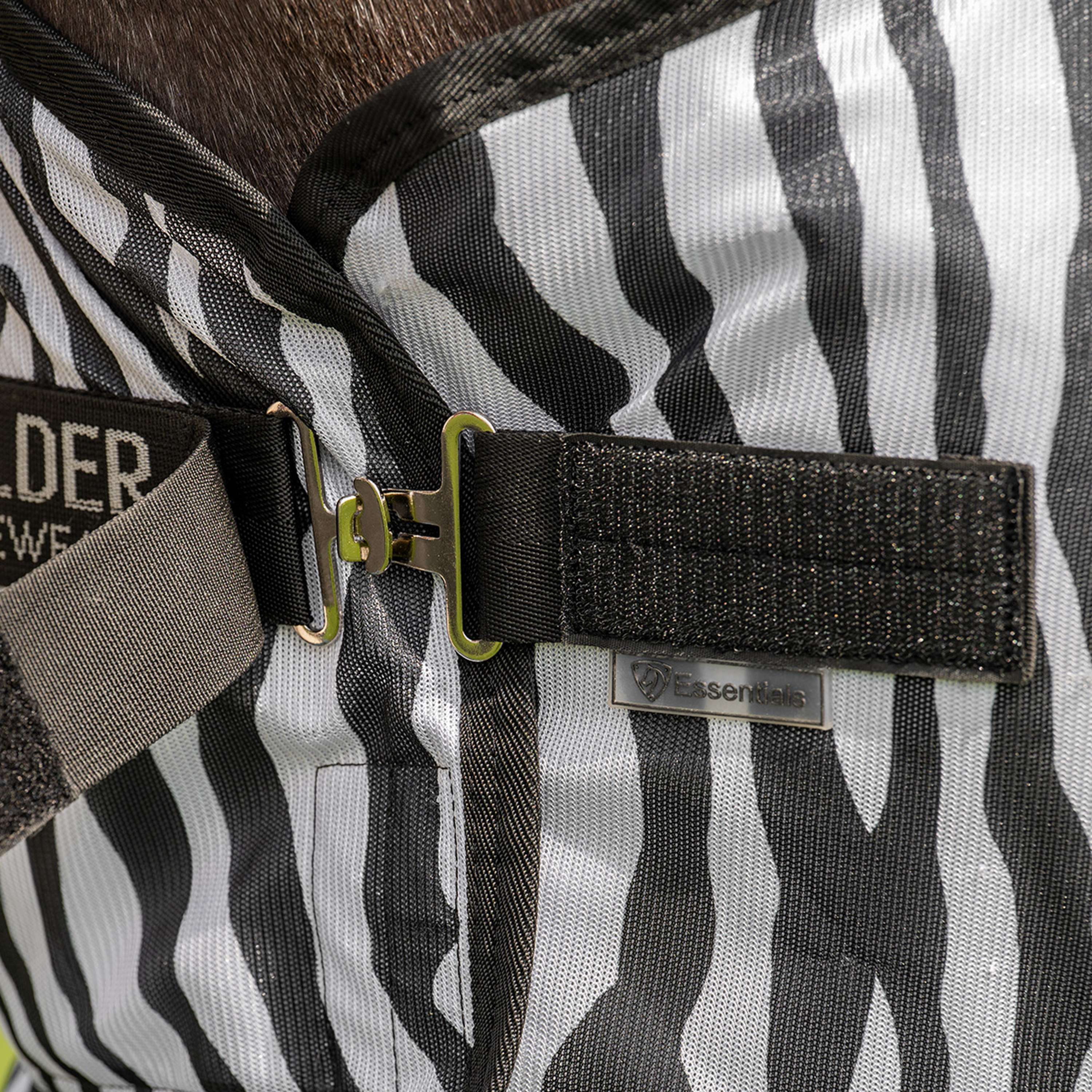 Velder Horsewear Essentials Couverture Anti-Mouches avec Couvre-cou Zebra Noir/Blanc