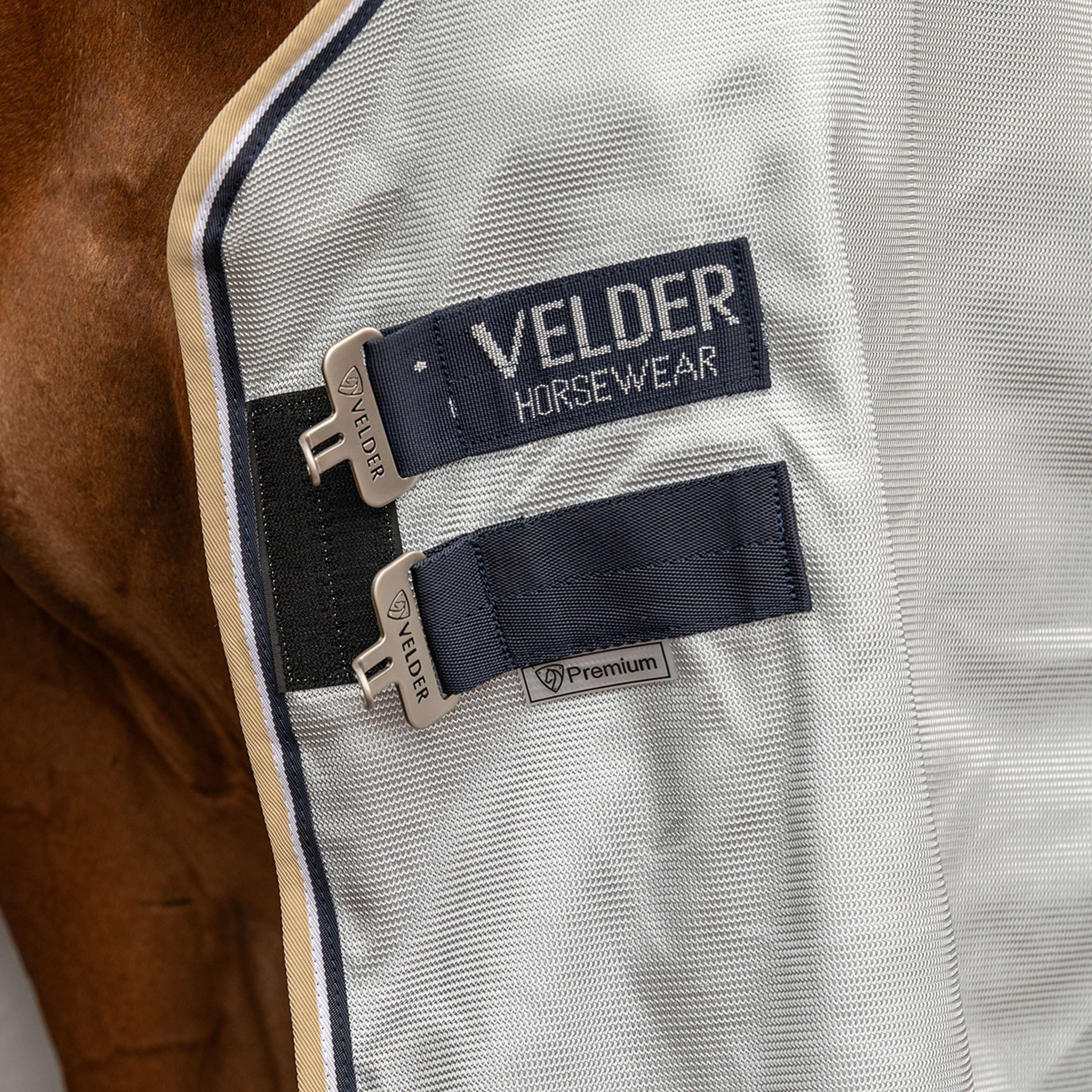 Velder Horsewear Premium Pony Couverture Anti-Mouches Pearl Grey