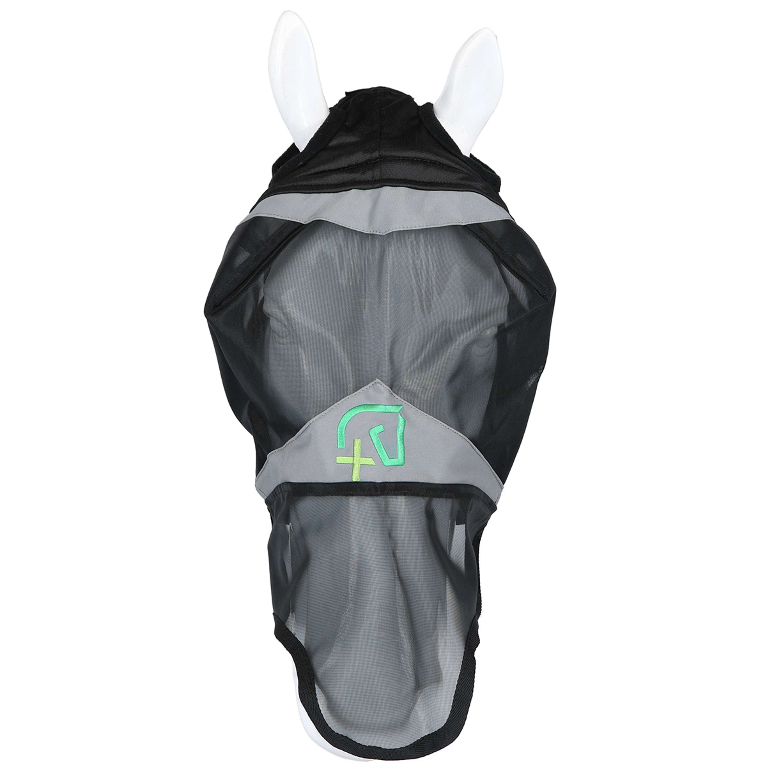 Agradi Horse Masque Anti-Mouches Fine Mesh avec Découpe D'oreille et le Nez Noir