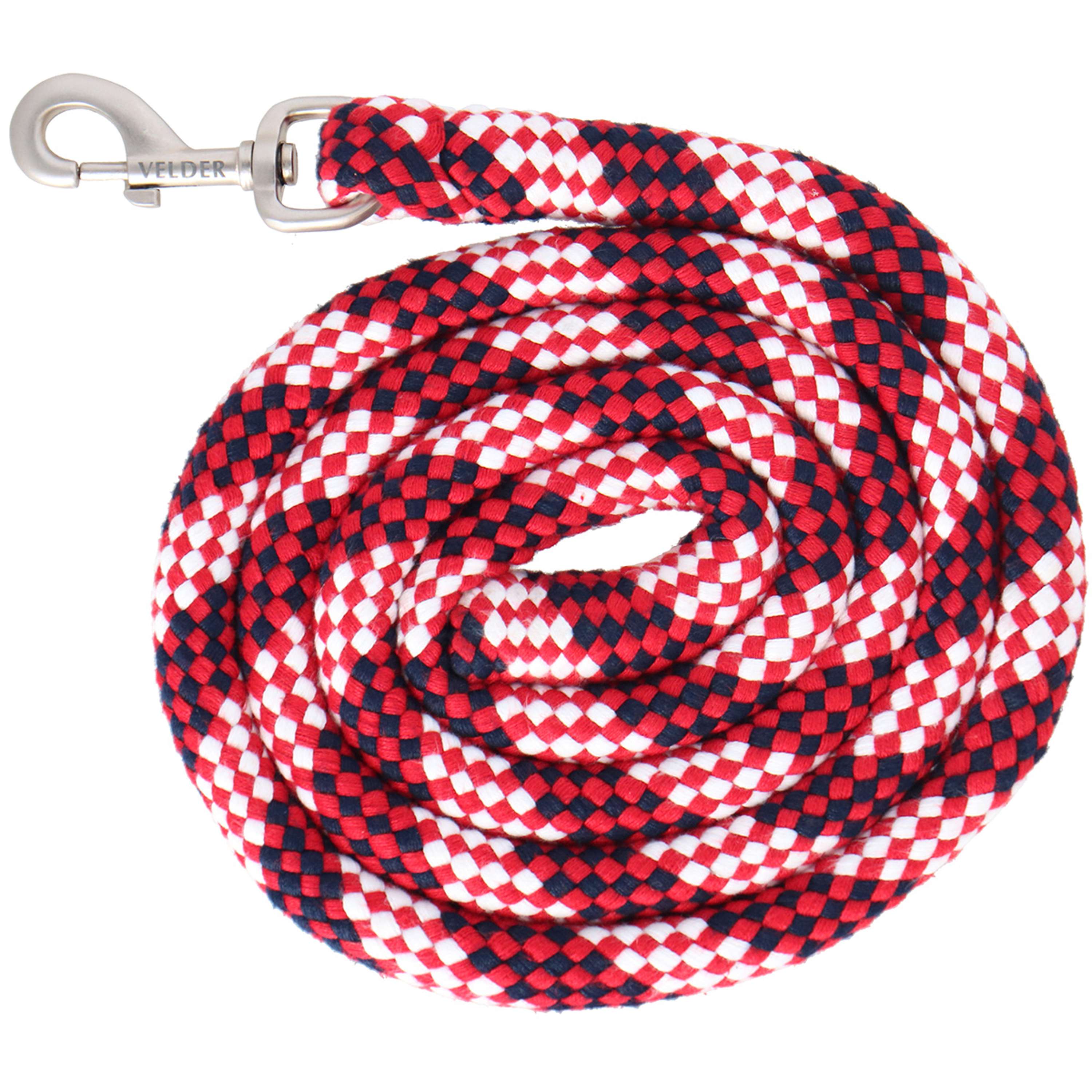 Velder Horsewear Corde pour Licol Soft Grip Rouge/blanc/Marine