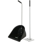Agradi Horse Durable Strong Pelle et Râteau à Crottin Complet Noir