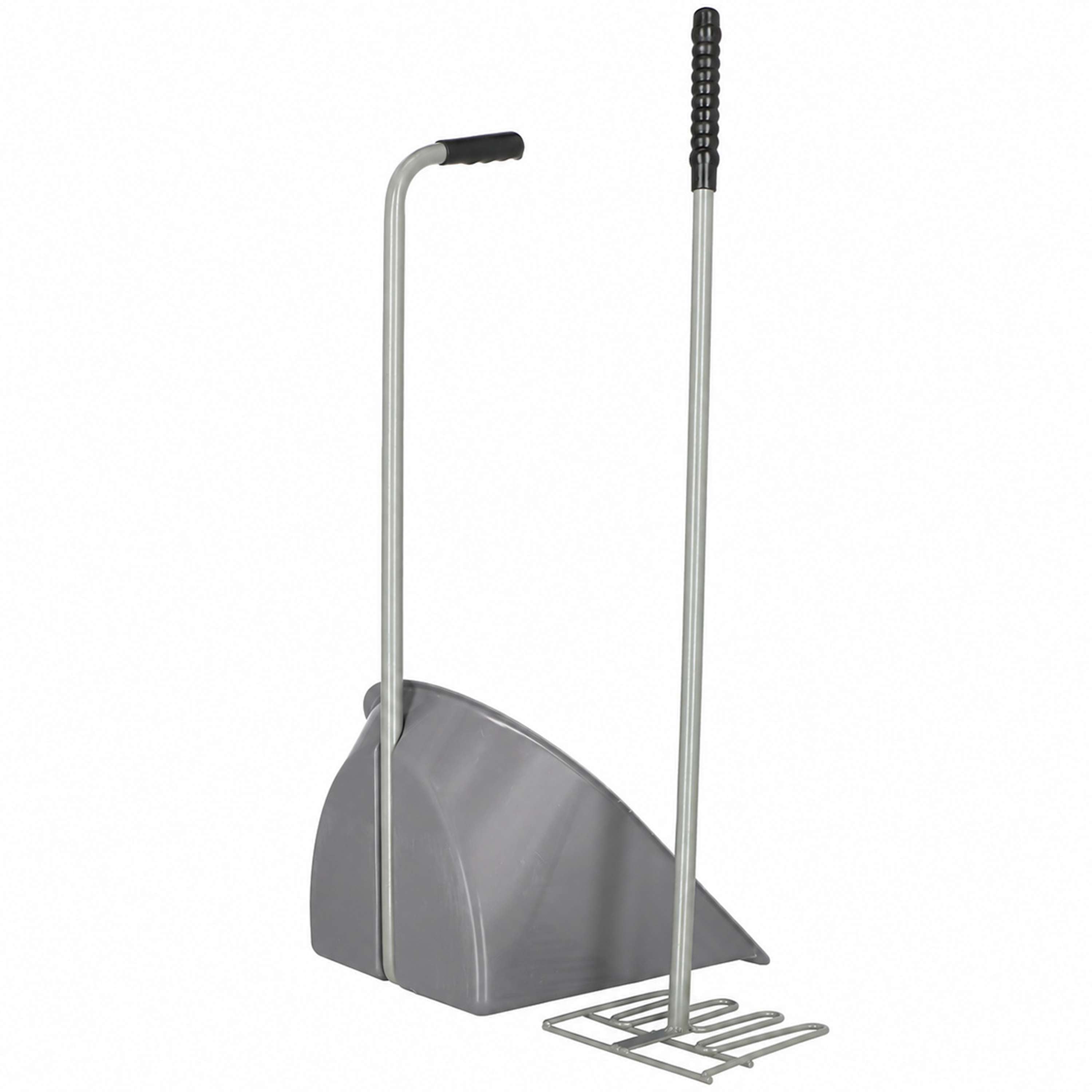 Agradi Horse Pelle et Râteau à Crottin 70cm Gris