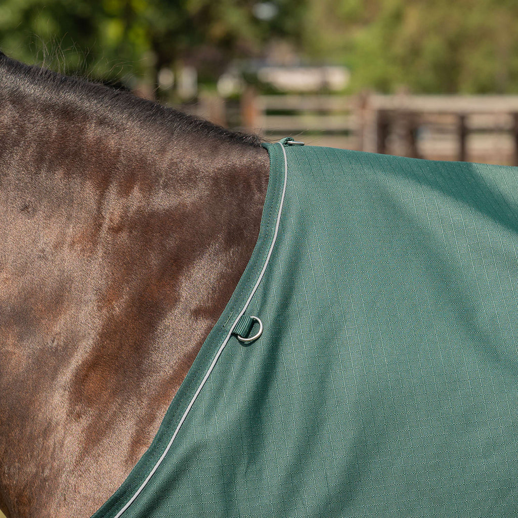 Agradi Horse Couverture d'Extérieur 1200D 0gr Bande Réfléchissante Vert
