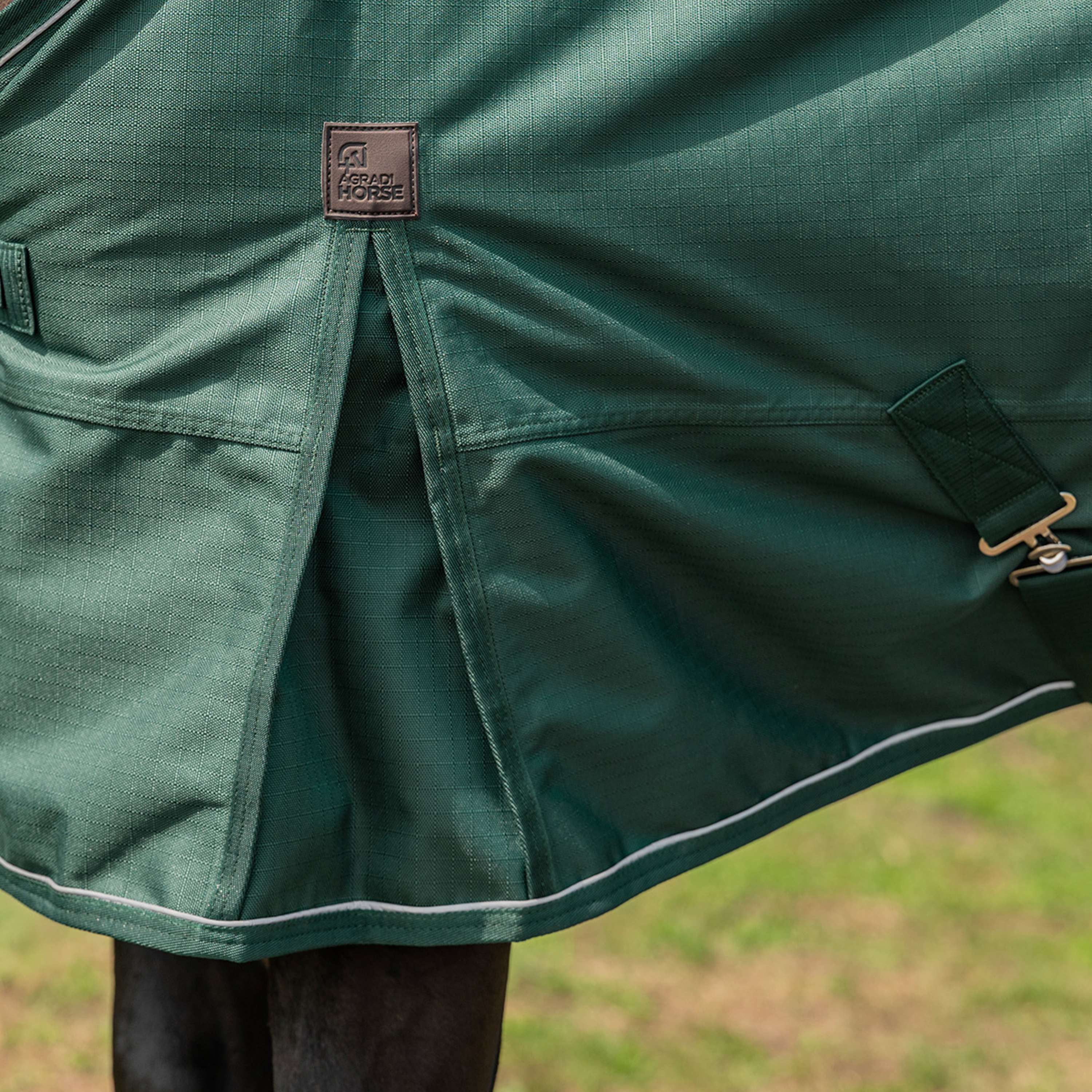 Agradi Horse Couverture d'Extérieur 1200D 50gr Bande Réfléchissante Vert