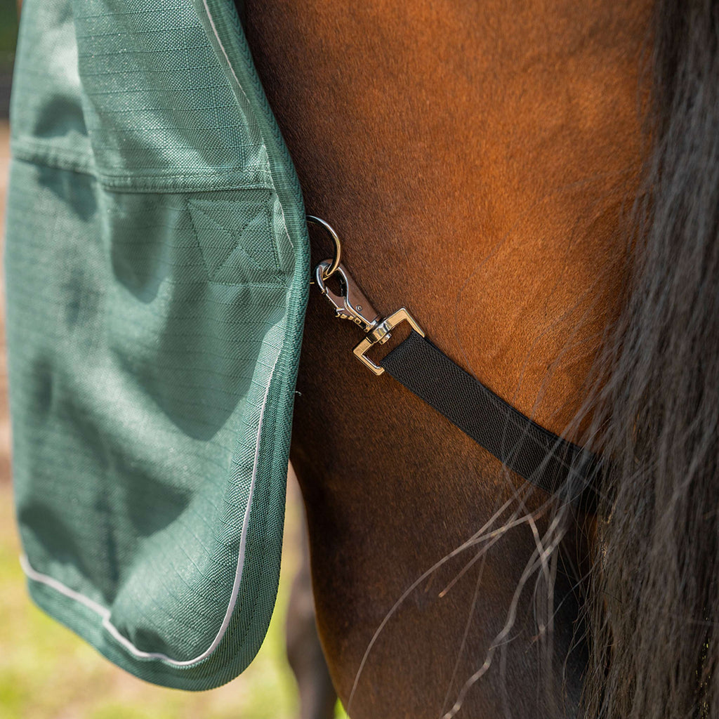 Agradi Horse Couverture d'Extérieur 1200D 0gr Bande Réfléchissante Vert