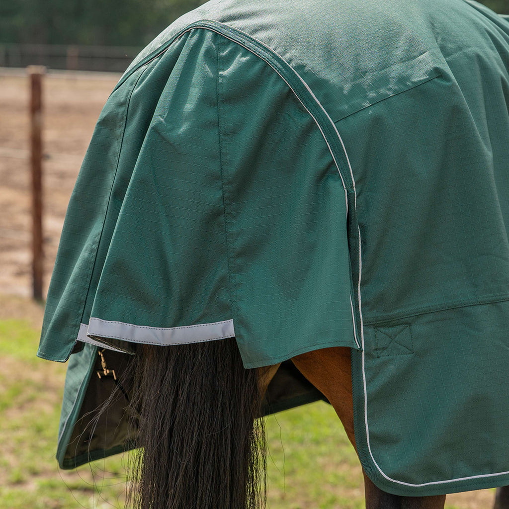 Agradi Horse Couverture d'Extérieur 1200D 0gr Bande Réfléchissante Vert