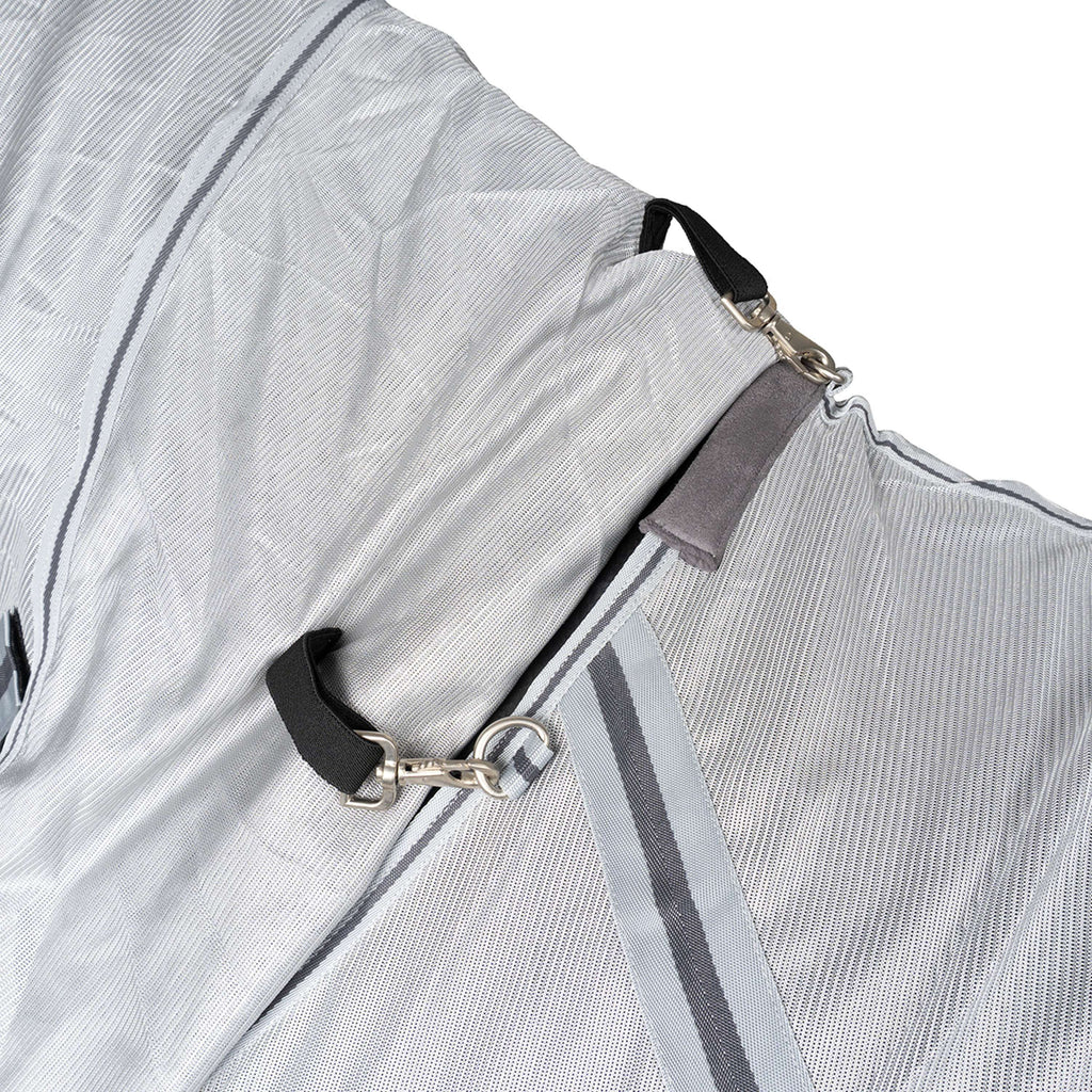 Waldhausen Couverture Anti-Mouches Protect avec Cou Indépendant Gris argenté/Gris