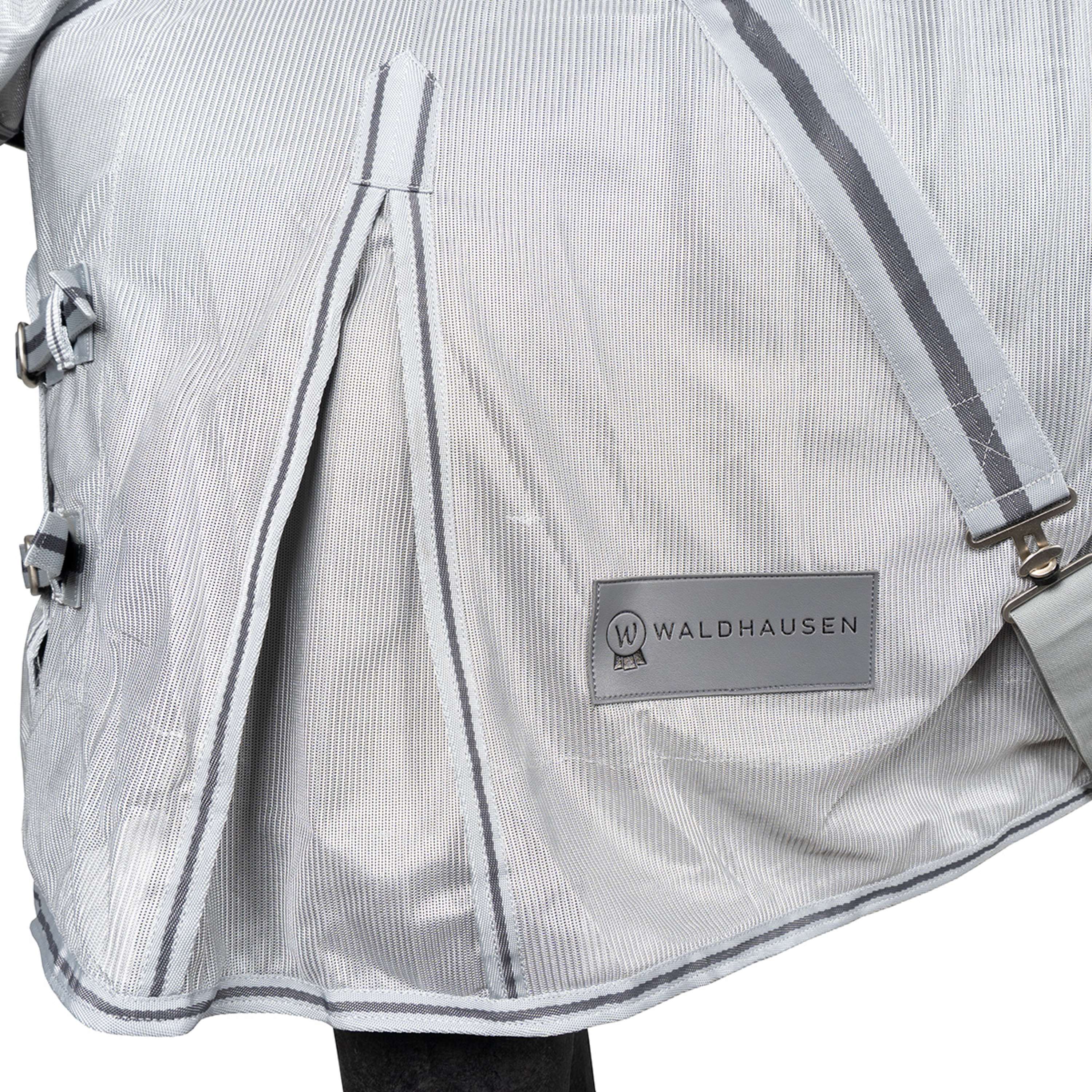 Waldhausen Couverture Anti-Mouches Protect avec Cou Indépendant Gris argenté/Gris