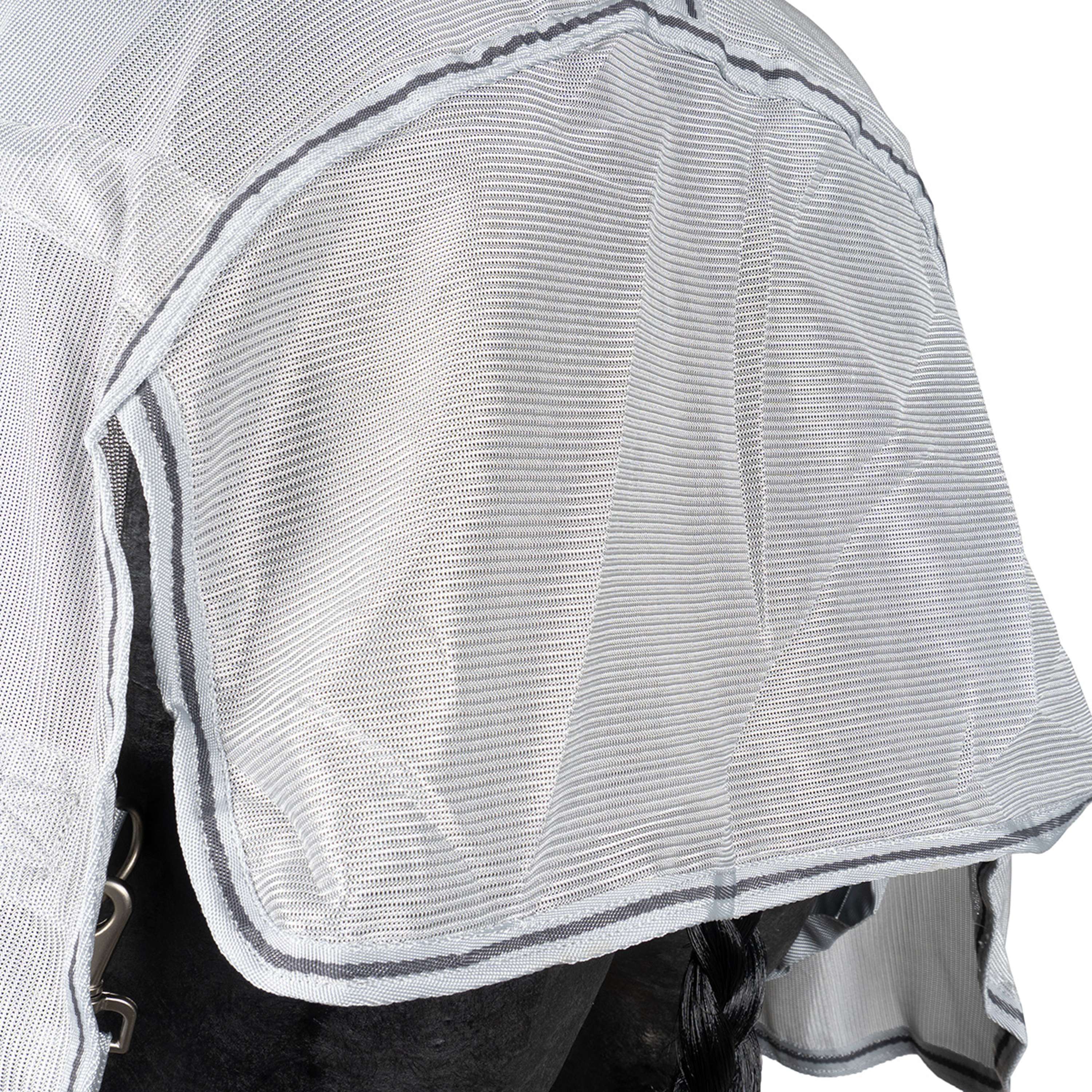 Waldhausen Couverture Anti-Mouches Protect avec Cou Indépendant Gris argenté/Gris
