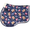 HKM Tapis de Selle X-Mas Polyvalence Bleu Foncé