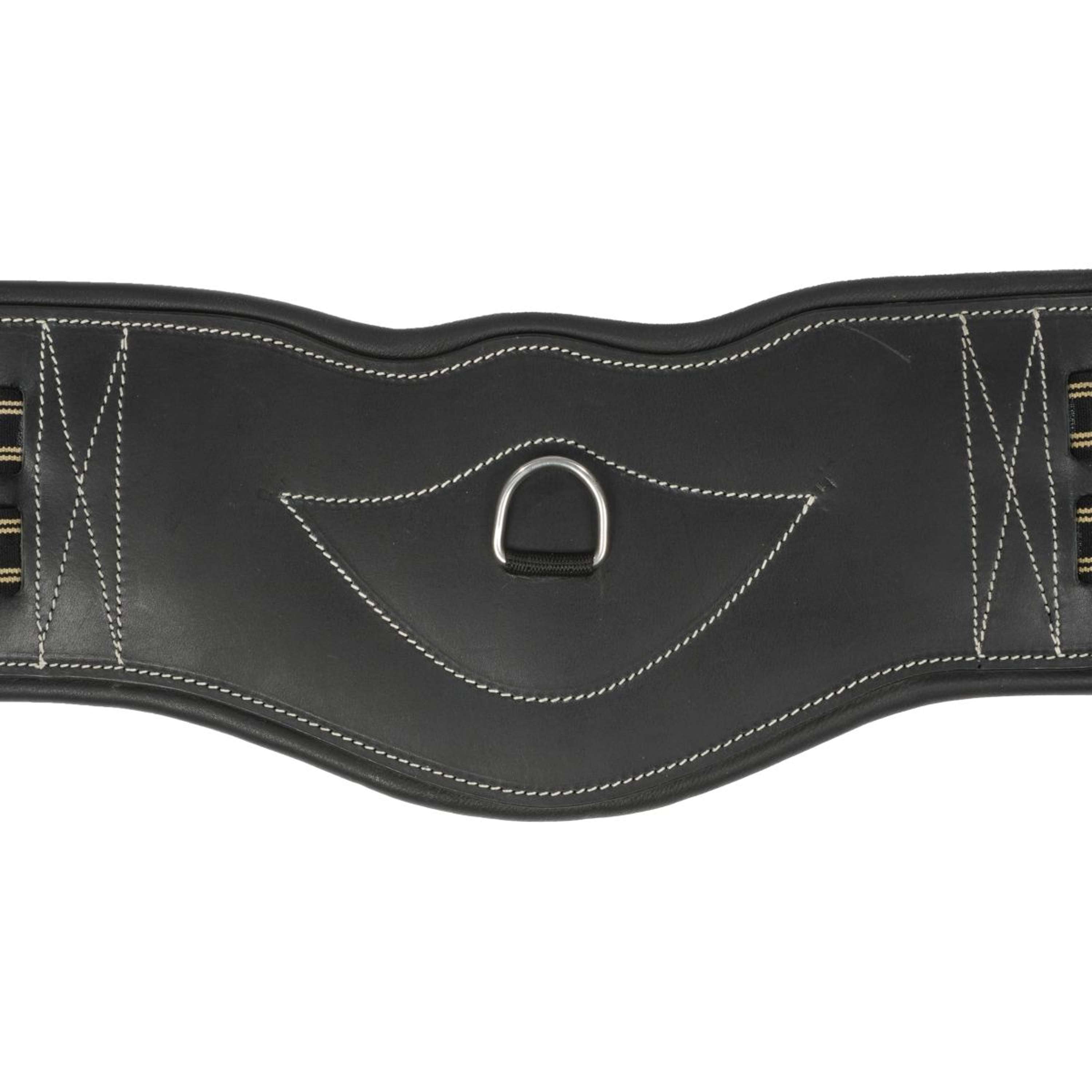 HORKA Sangle de Dressage Cuir Noir/Argent