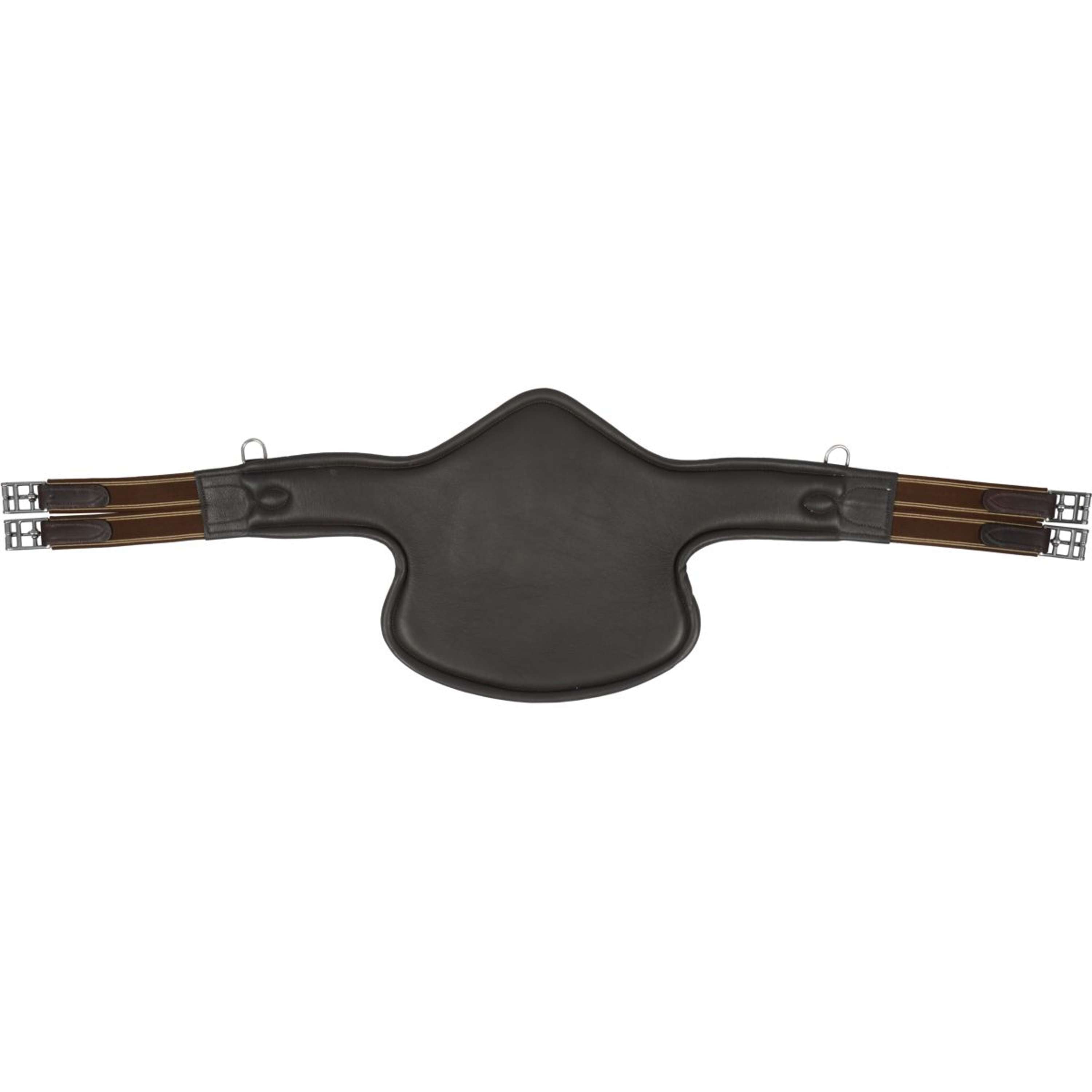 HORKA Sangle avec Protection de Ventre Cuir Marron/Argent