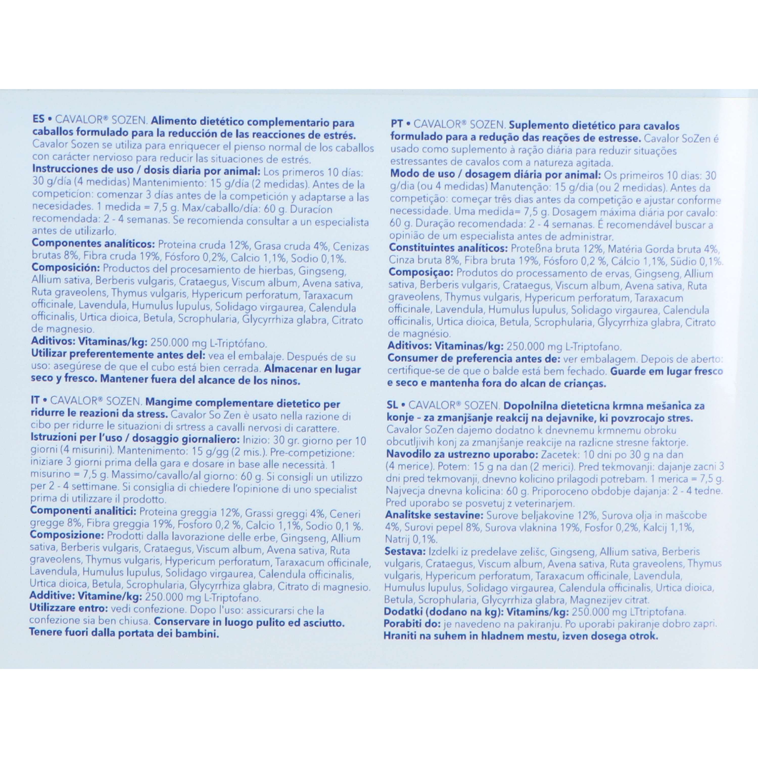 Cavalor Produit Calmant SoZen