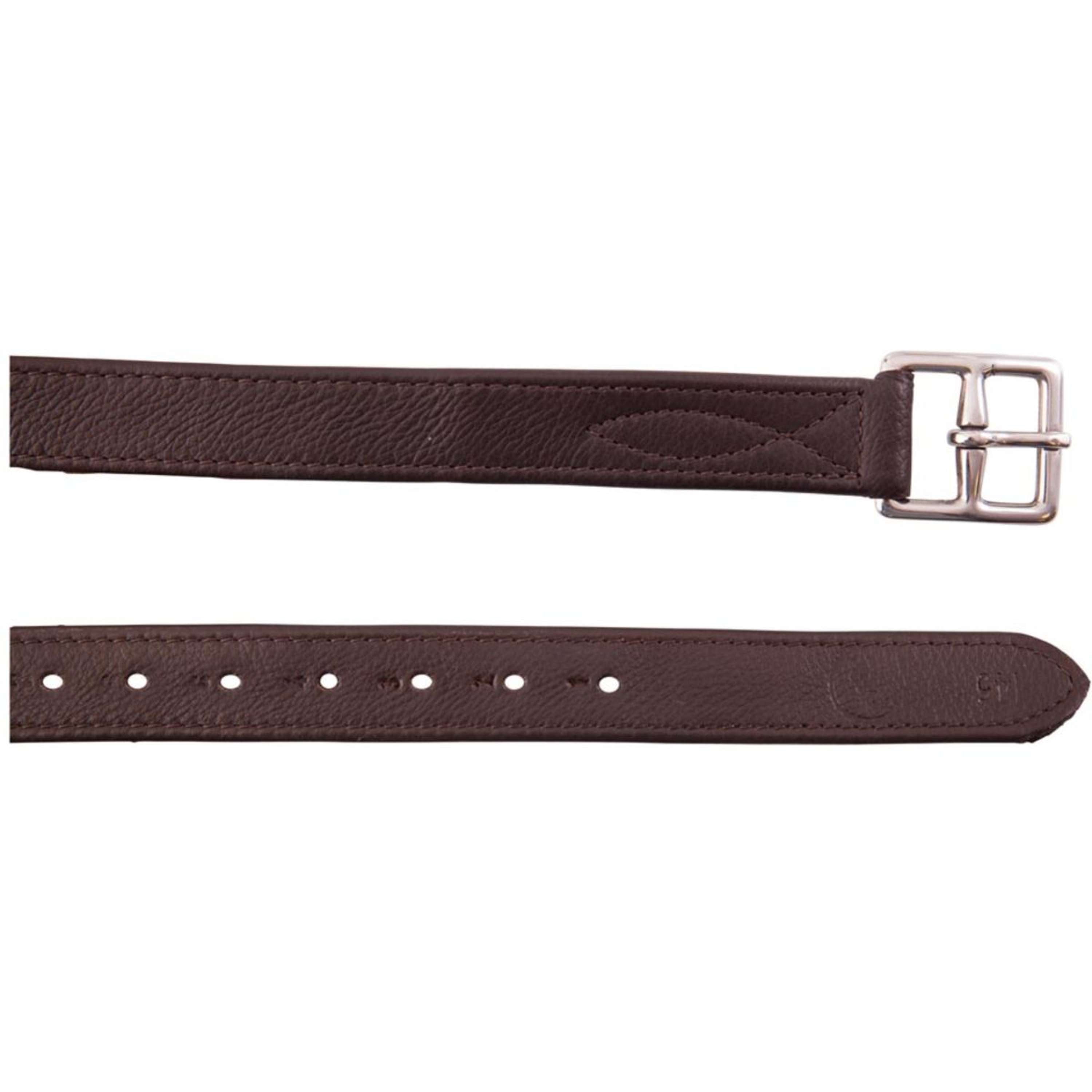 BR Étrivières Nylon et Boucles Acier Inoxydable Soft Marron/Argent
