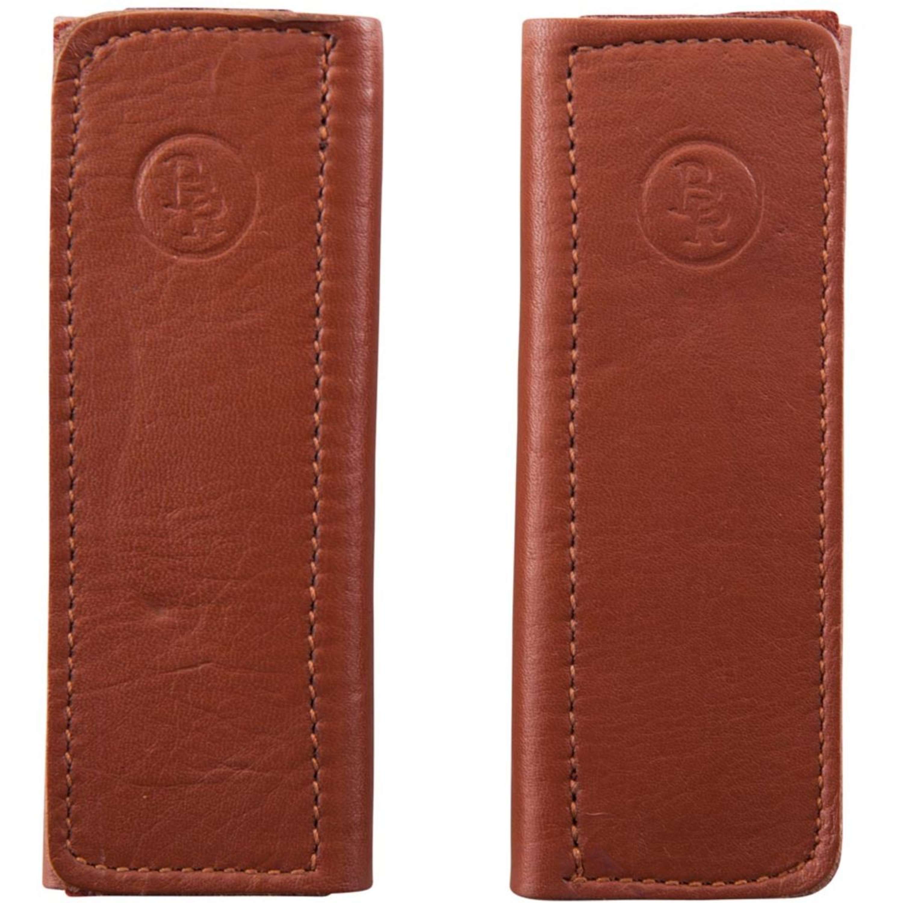 BR Fourreaux de Muserolles Cuir Souple avec Velcro Tabac