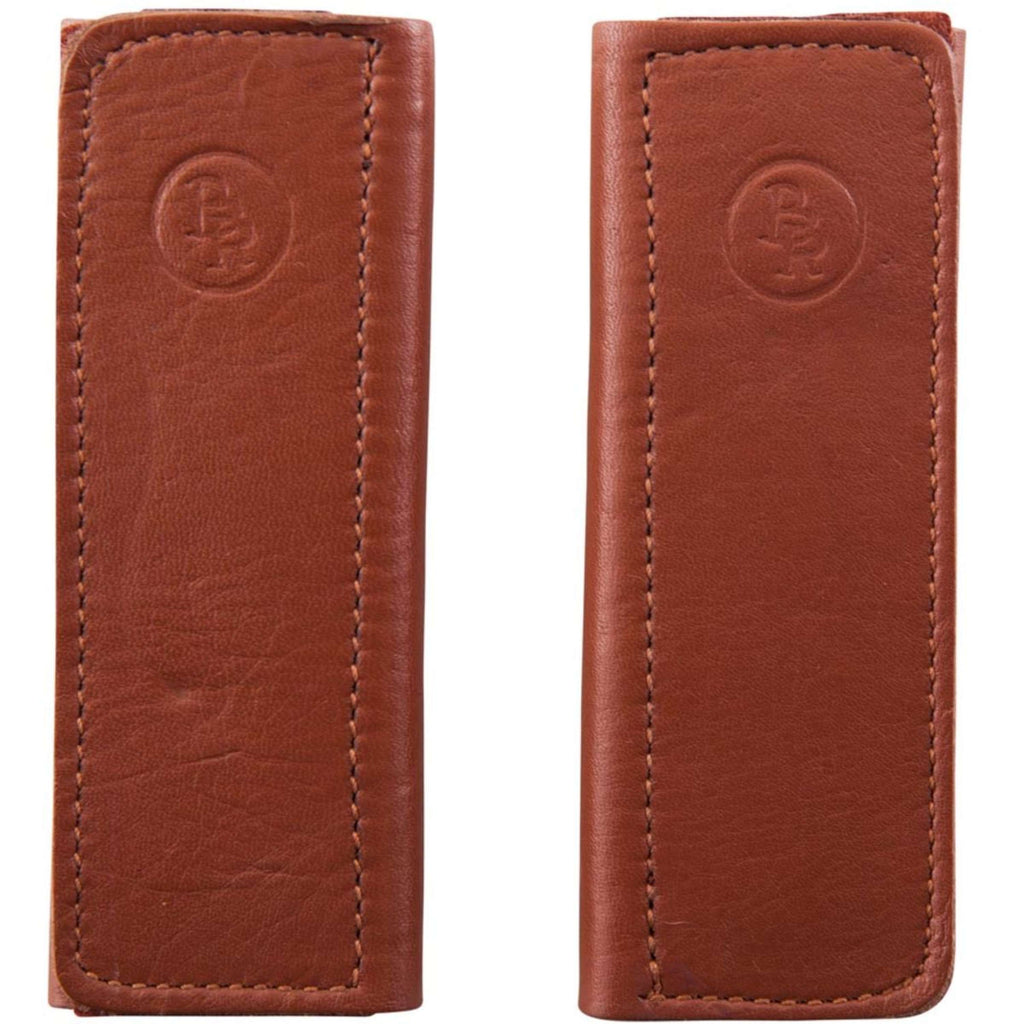 BR Fourreaux de Muserolles Cuir Souple avec Velcro Tabac