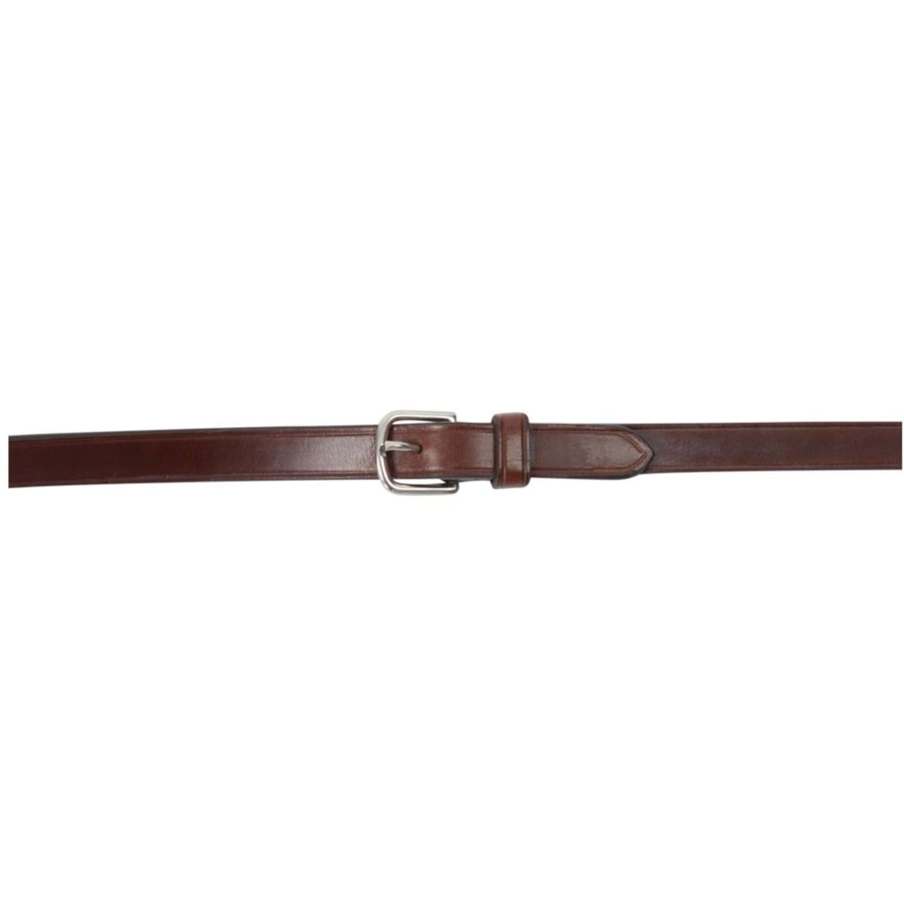 BR Rênes de Dressage Cuir/Caoutchouc Arrêts 16mm Oak/Silver
