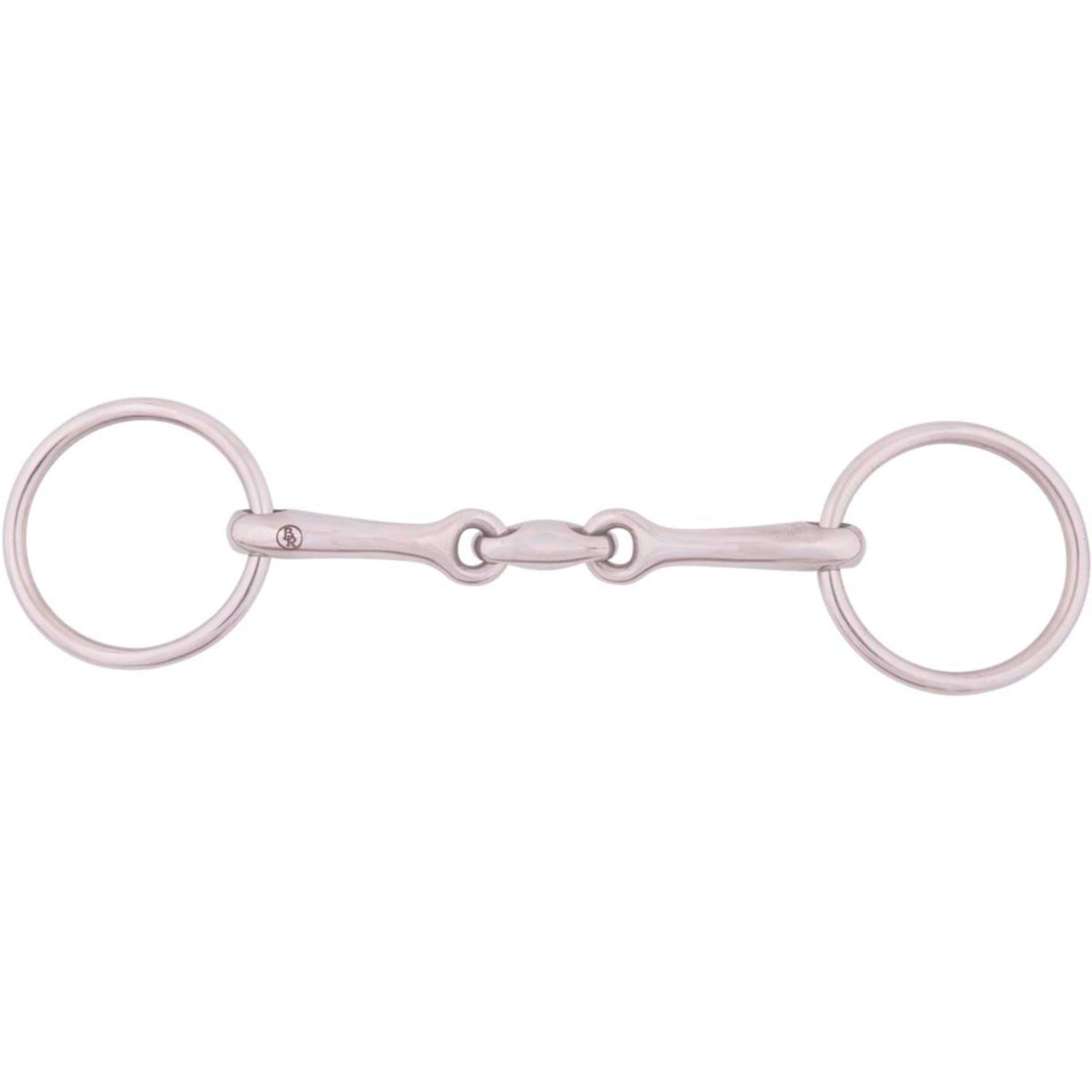 BR Mors de Filet Massif 13mm Double Brisure Acier Inoxydable