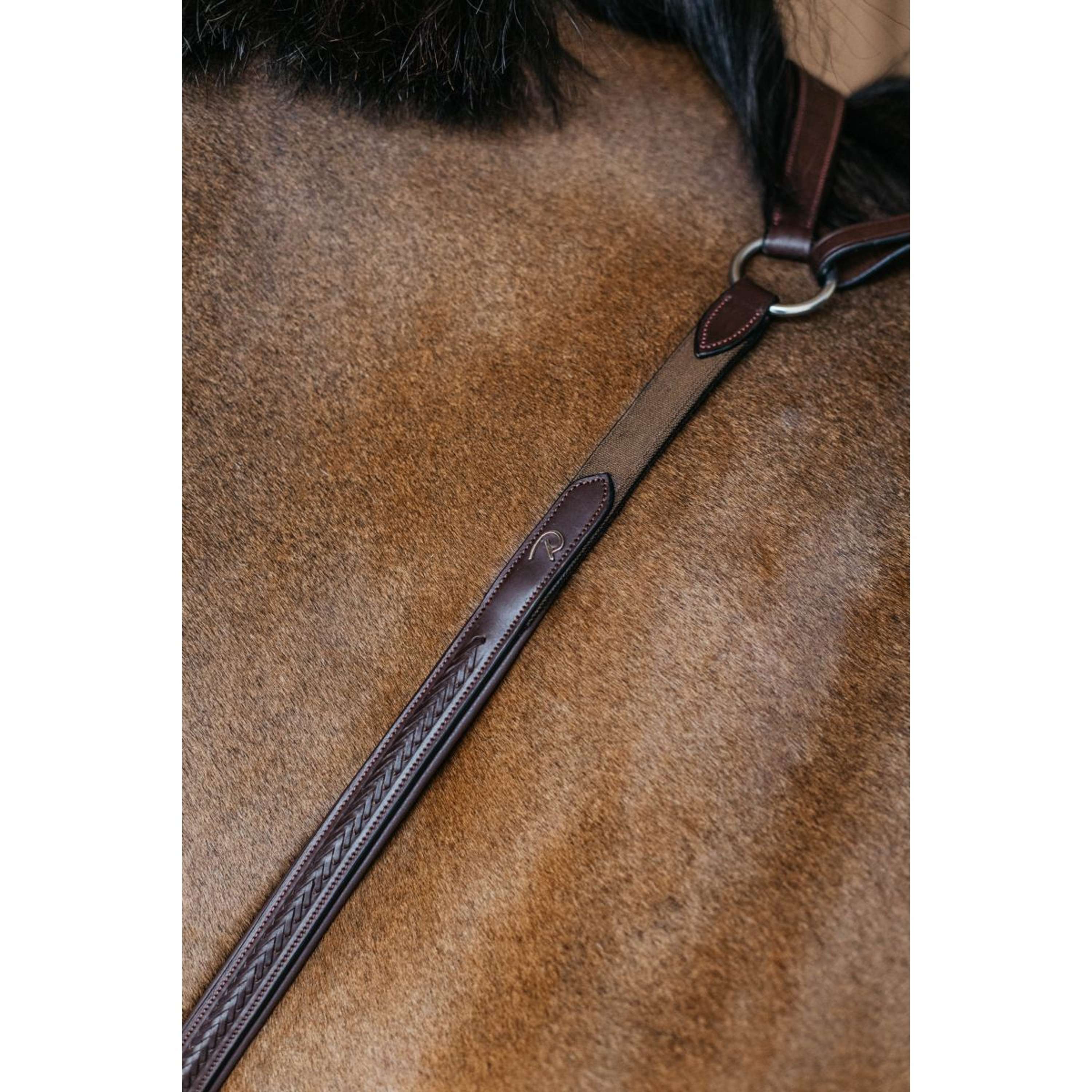Dyon Collier de Chasse Bridge Tressé Marron