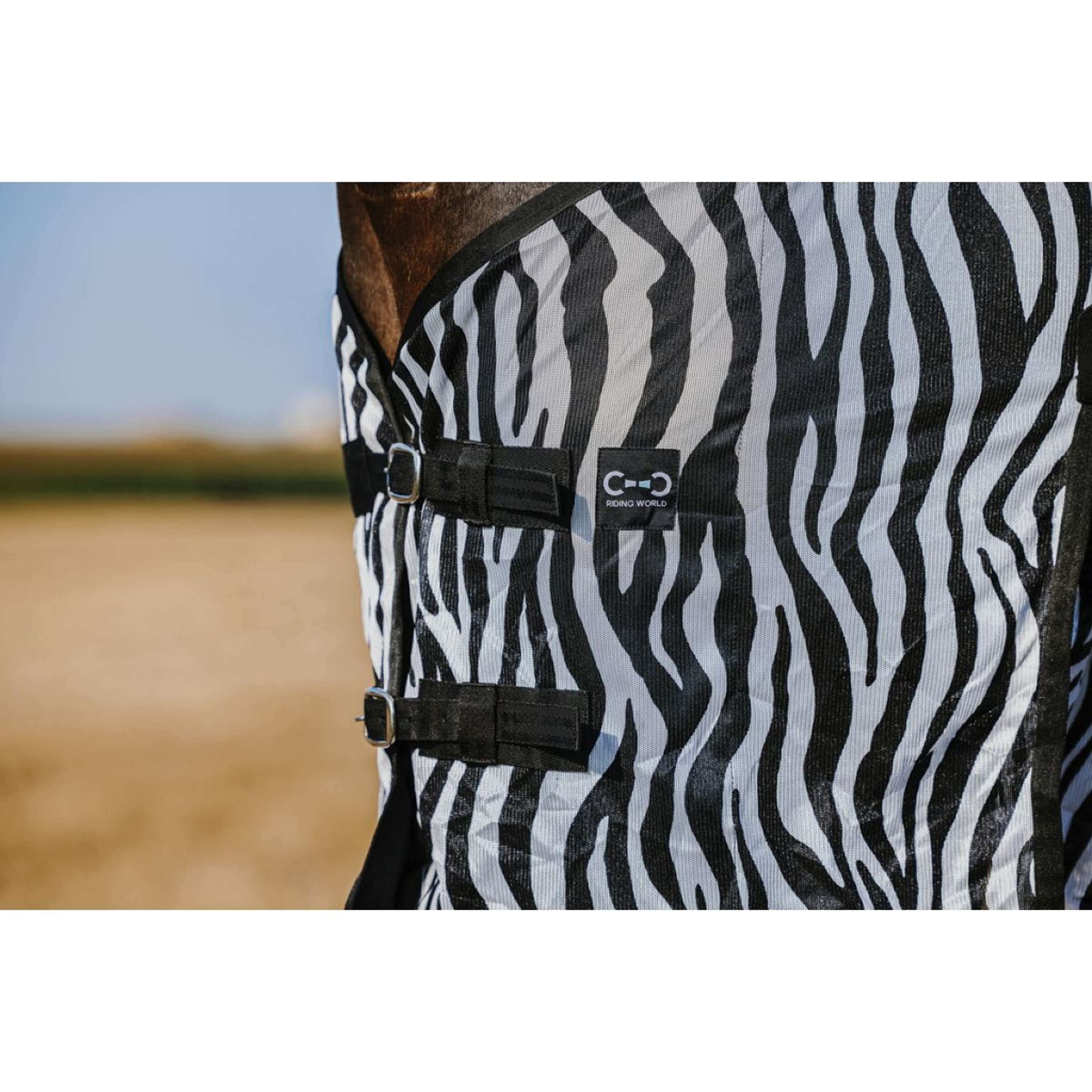 Riding World Couverture Anti-Mouches Belly Mesh Zebra