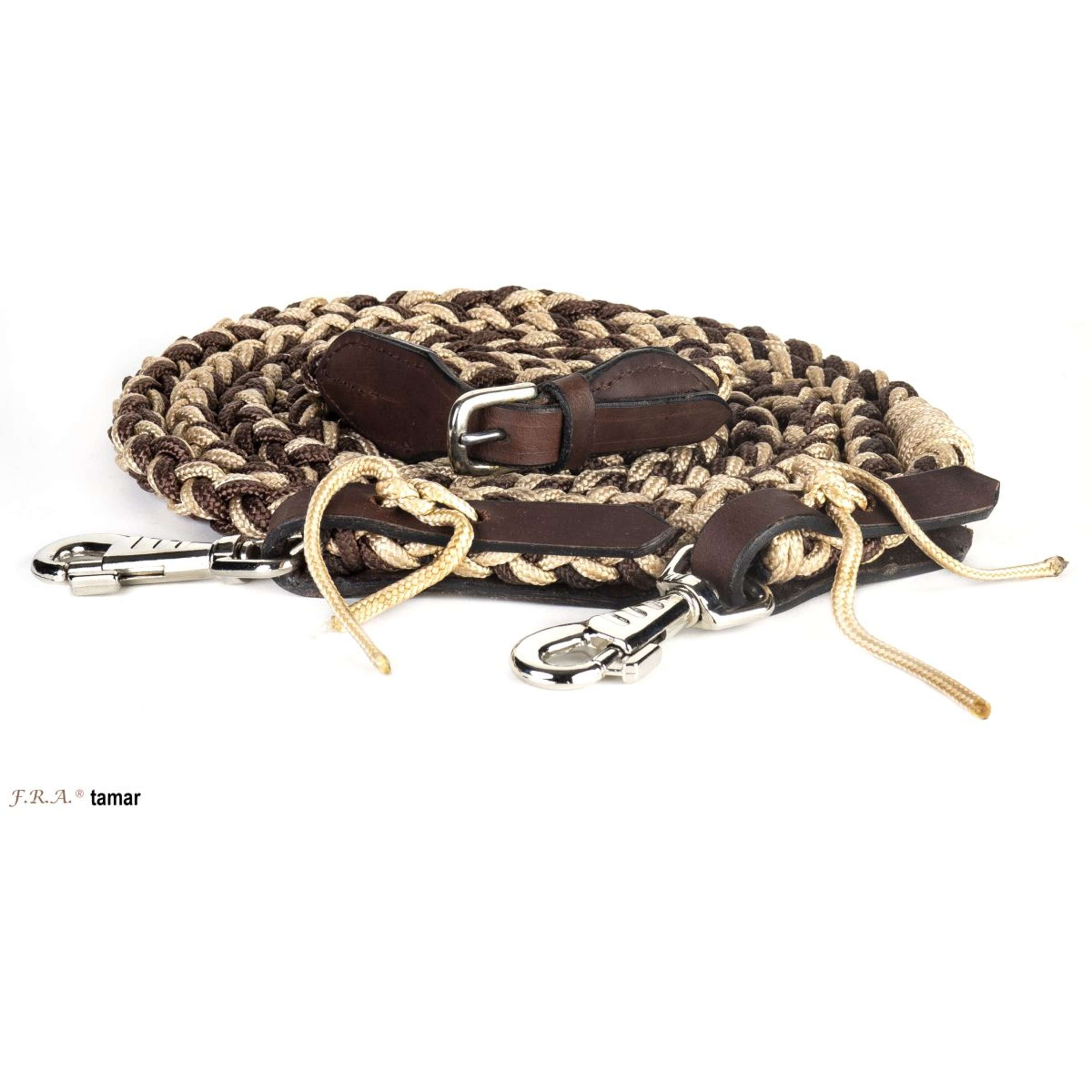 F.R.A. Rênes Tamar Coton Tressé Marron/beige