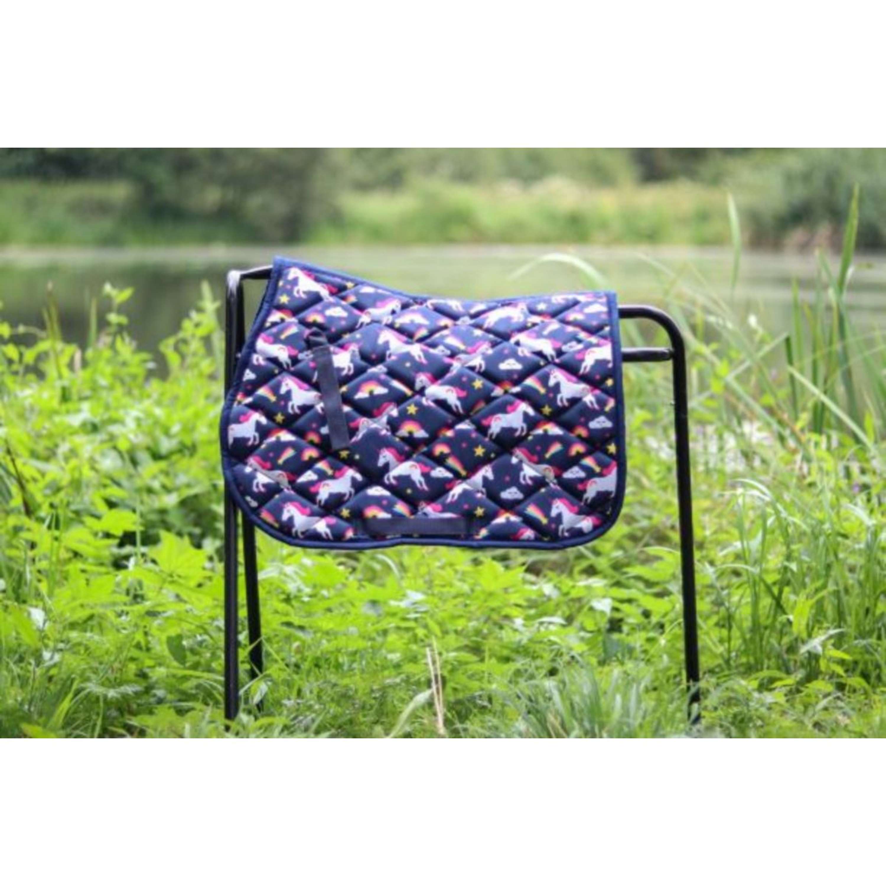 HB Tapis de Selle Unicorn Shetland Marin