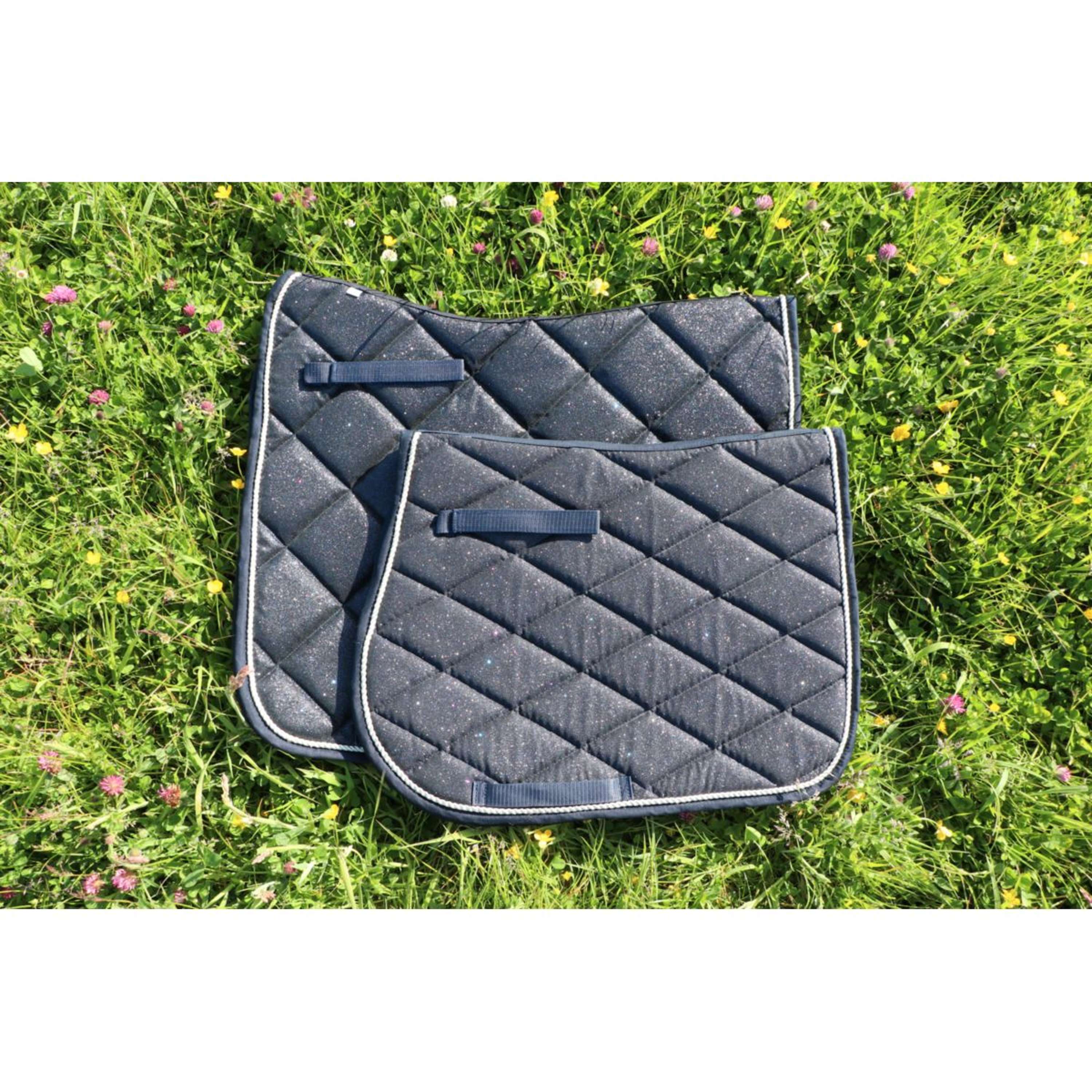 HB Tapis de Selle Sparkling Glitter Dressage Marin