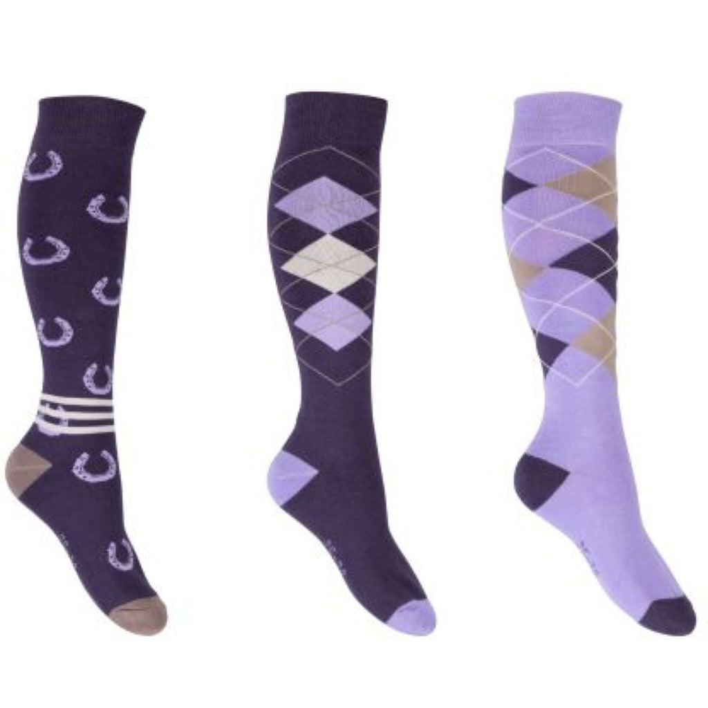 HKM Chaussettes d'Équitation Cardiff Jeu de 3