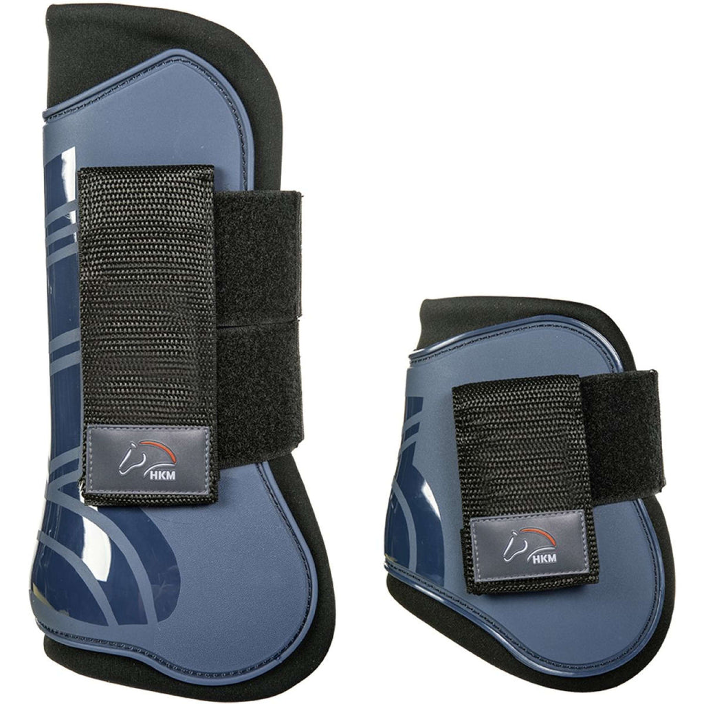 HKM Protèges-Tendons & Protèges-Boulets Bleu foncé/noir
