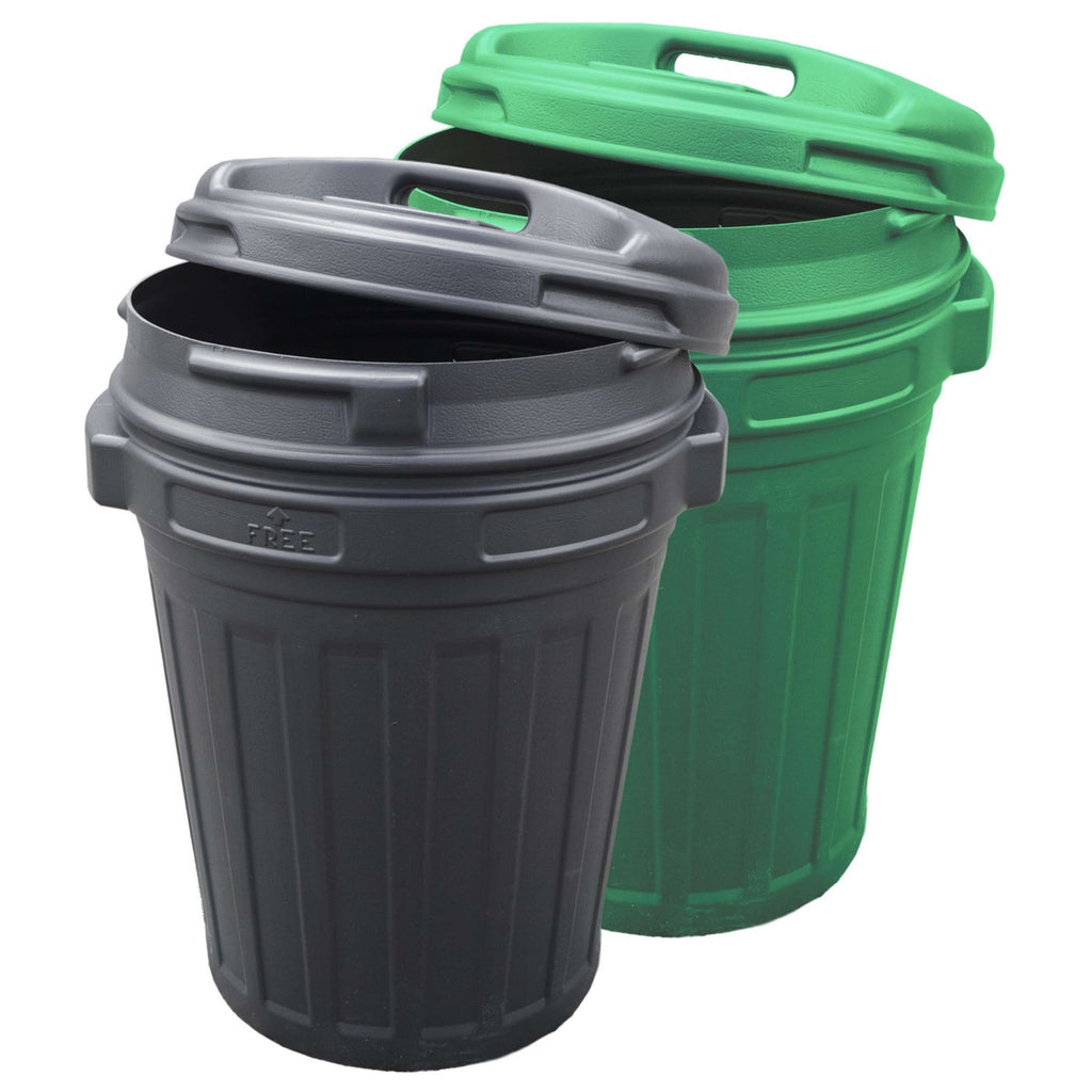 Tonneau à Nourriture avec Fermeture Pivotante 70L Vert