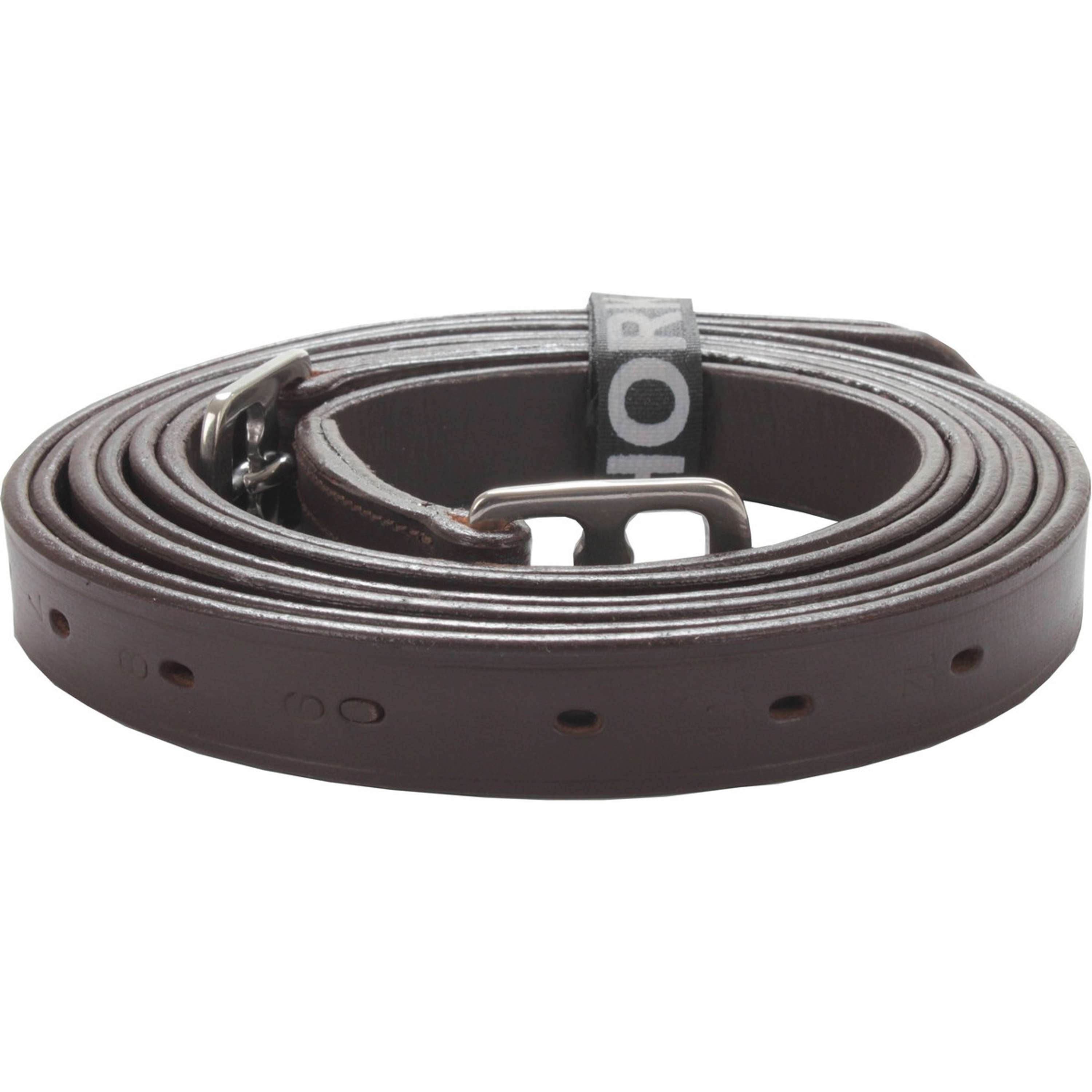 HORKA Étrivière Cuir Marron/Argent