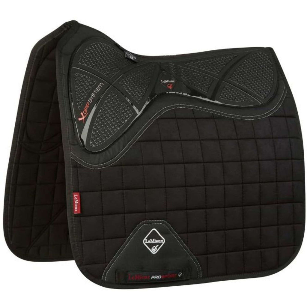 LeMieux Tapis de Selle X-Grip Square Dressage Noir
