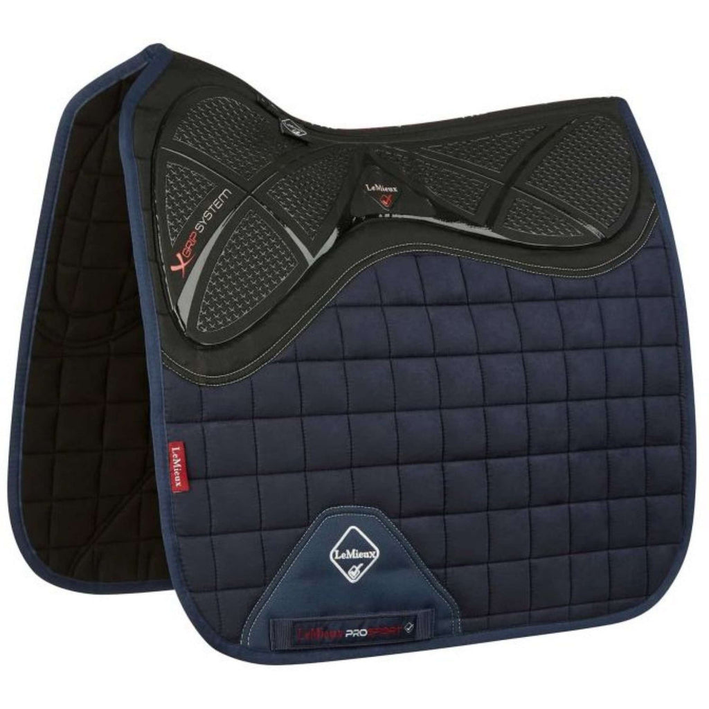 LeMieux Tapis de Selle X-Grip Square Dressage Marin
