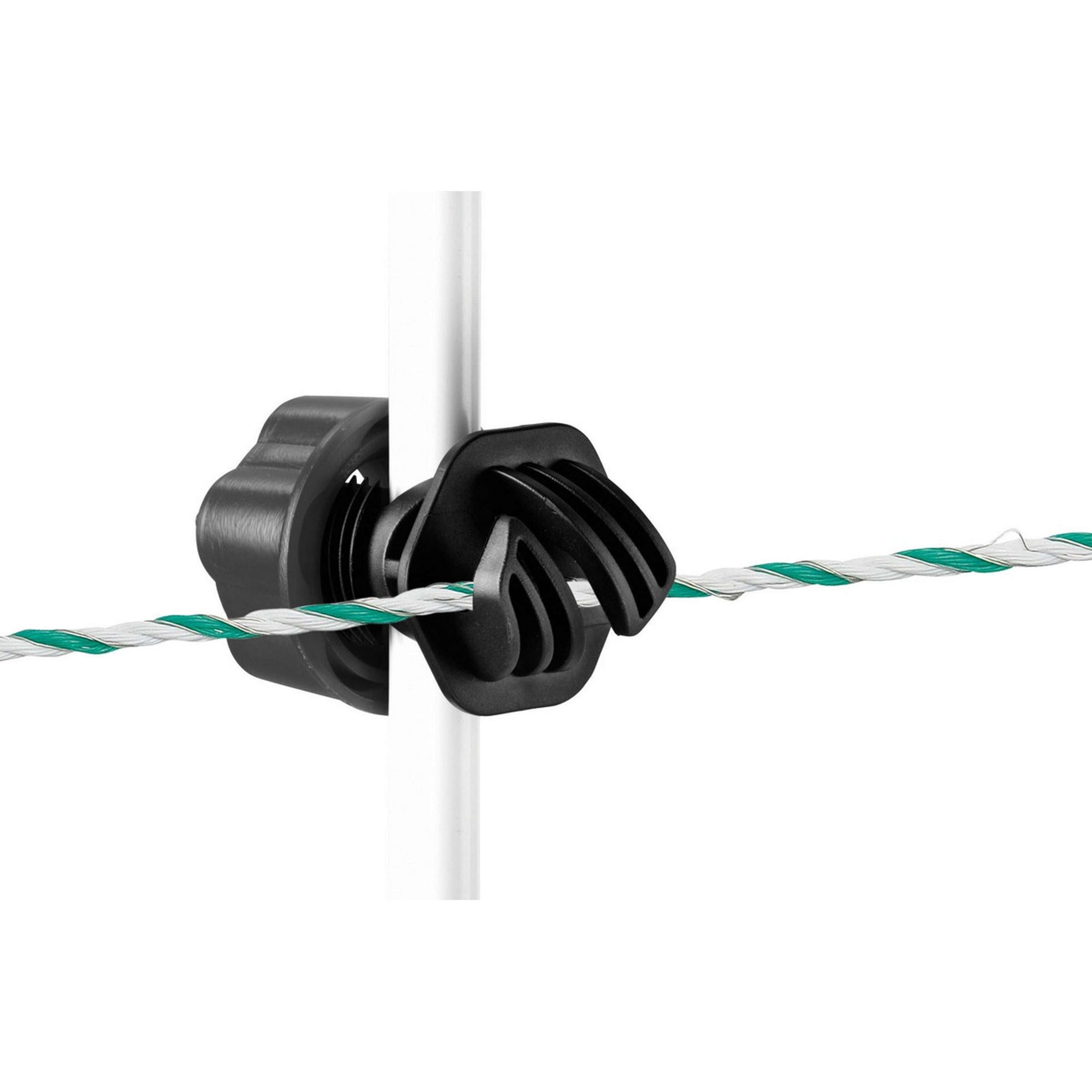 Ako Isolateur à Vis Filet-Corde 10 Pièces Noir/Rouge