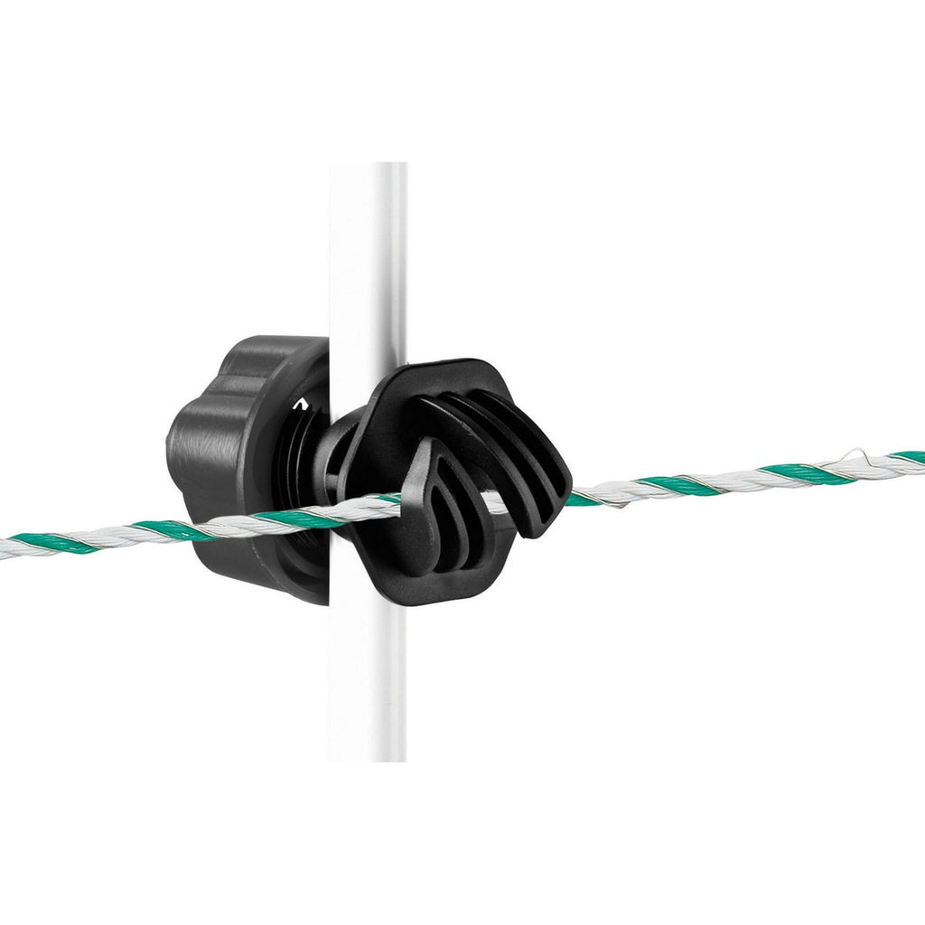 Ako Isolateur à Vis Filet-Corde 10 Pièces Noir/Rouge