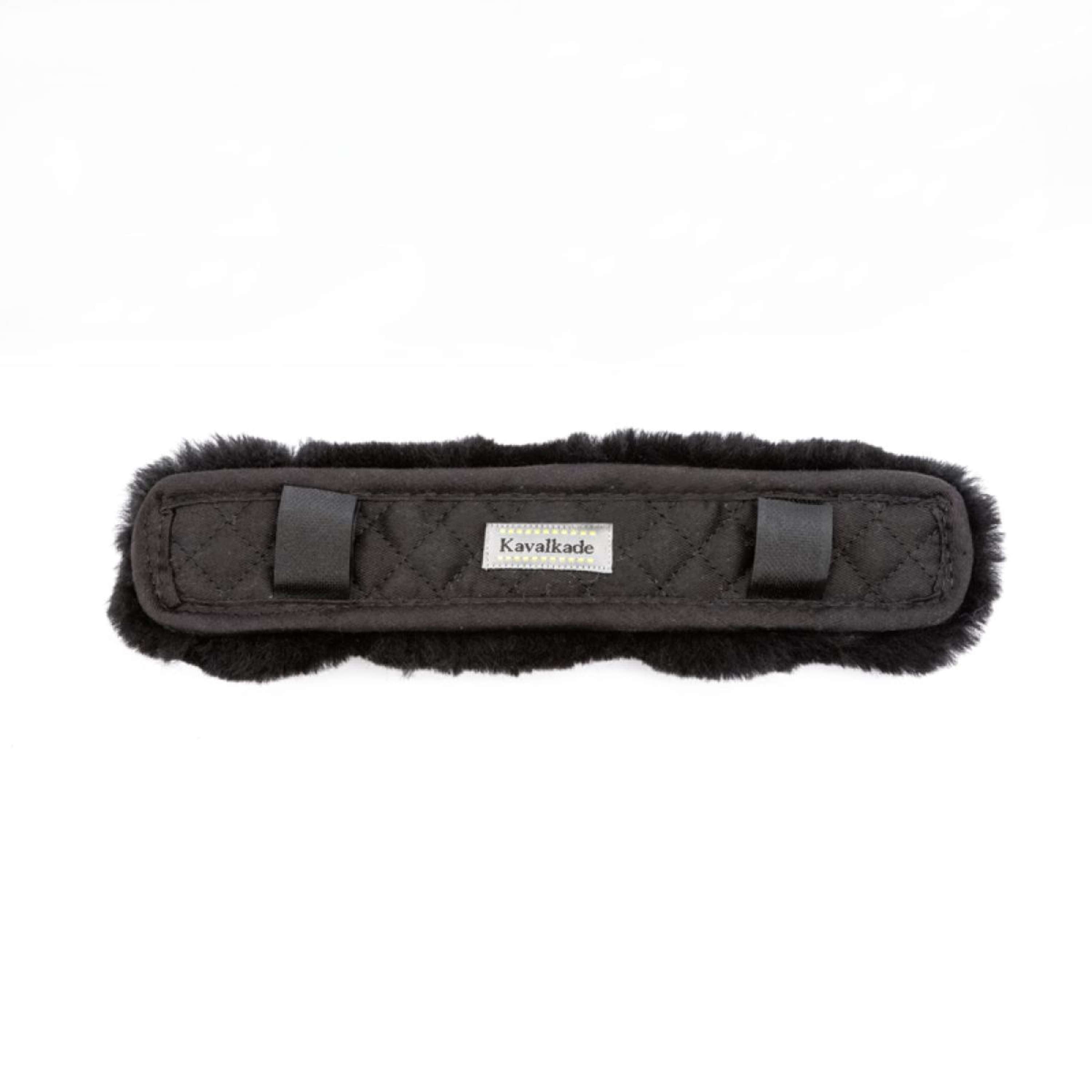 Kavalkade Protection Têtière/Muserolle Memory Peau d'Agneau 2 Velcro Noir