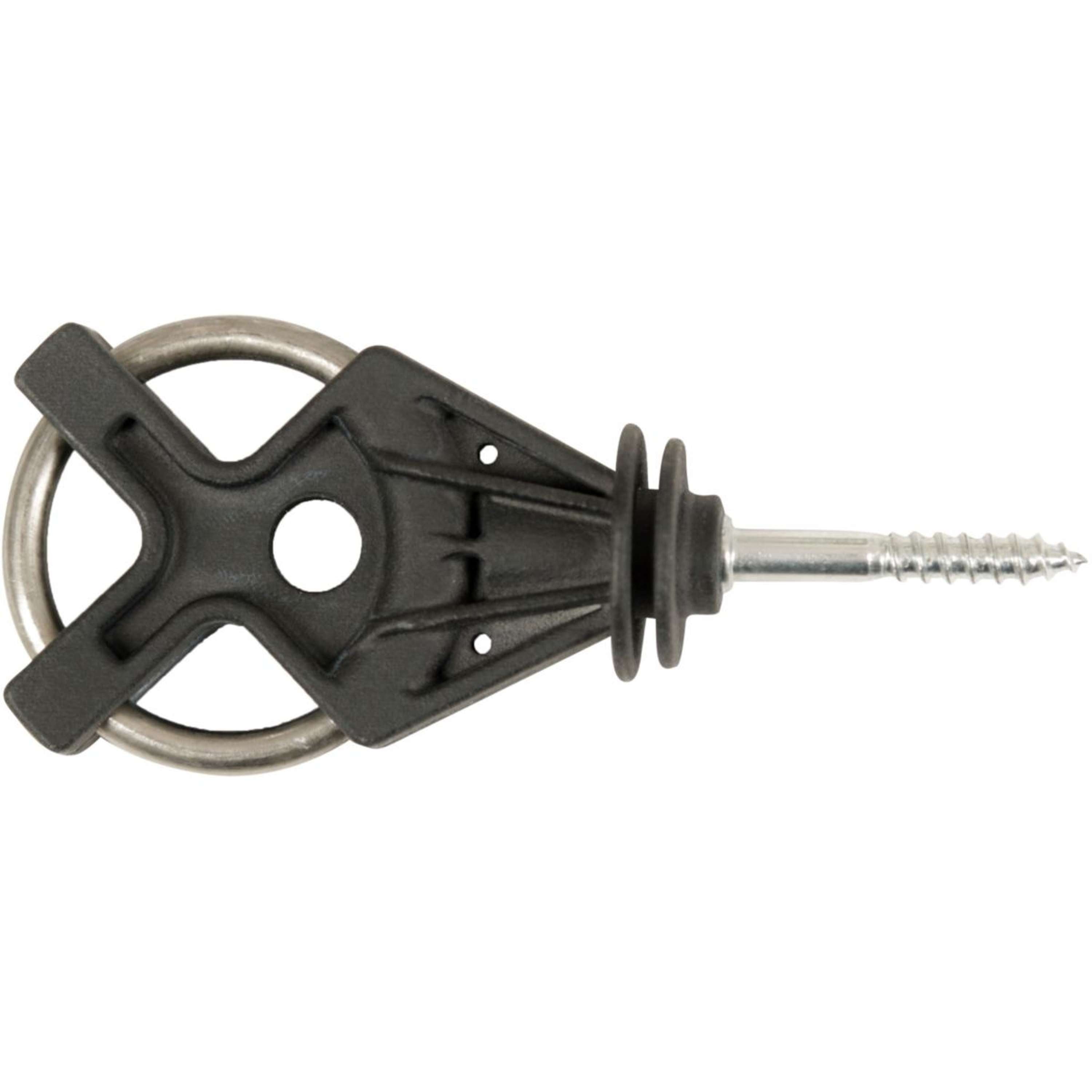 Kerbl Isolateur de Porte X³ Galvanisé 6 Pièces Noir