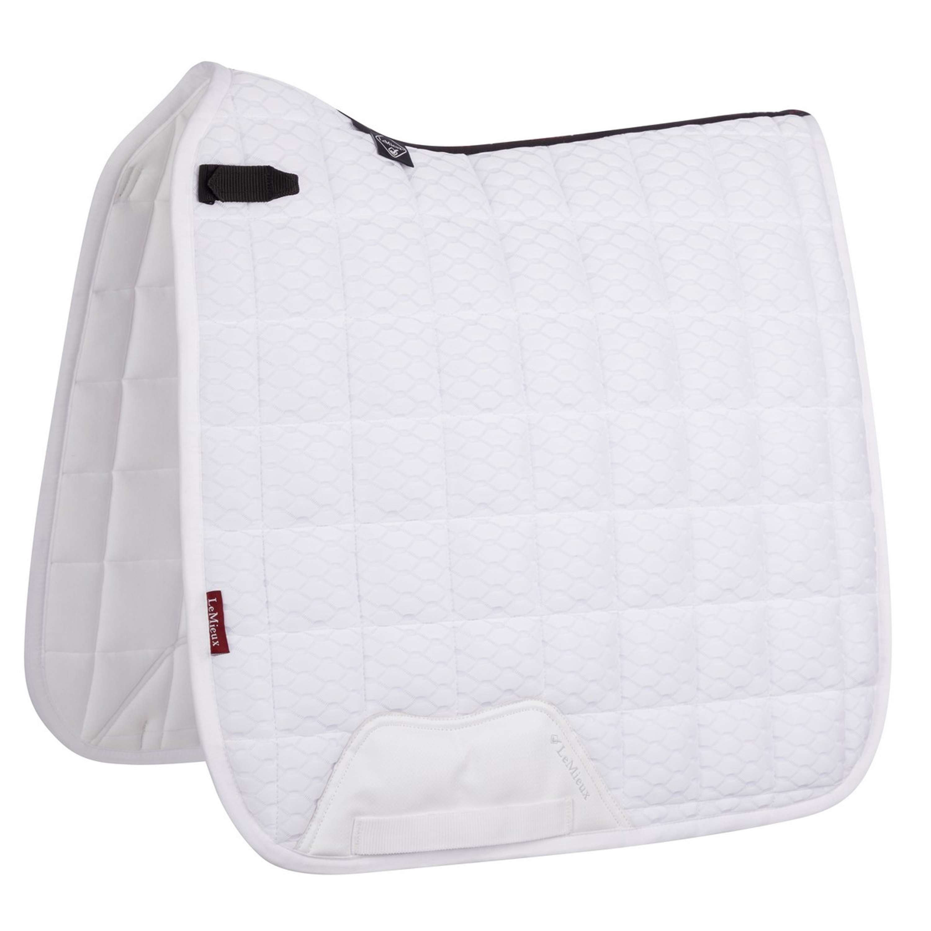 LeMieux Tapis de Selle Carbon Mesh Air Square Dressage Blanc