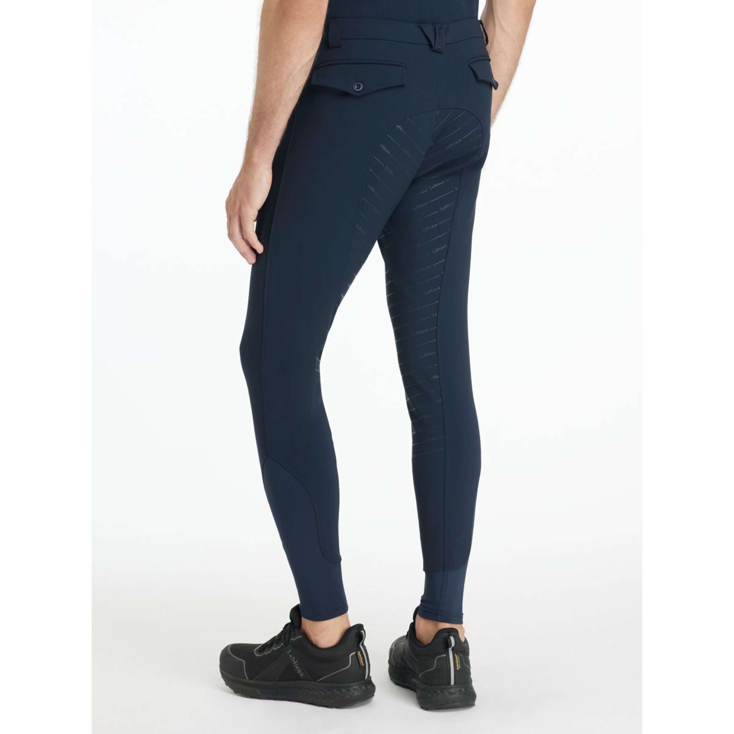 LeMieux Pantalon d'Équitation Sports Full Grip Hommes Marin