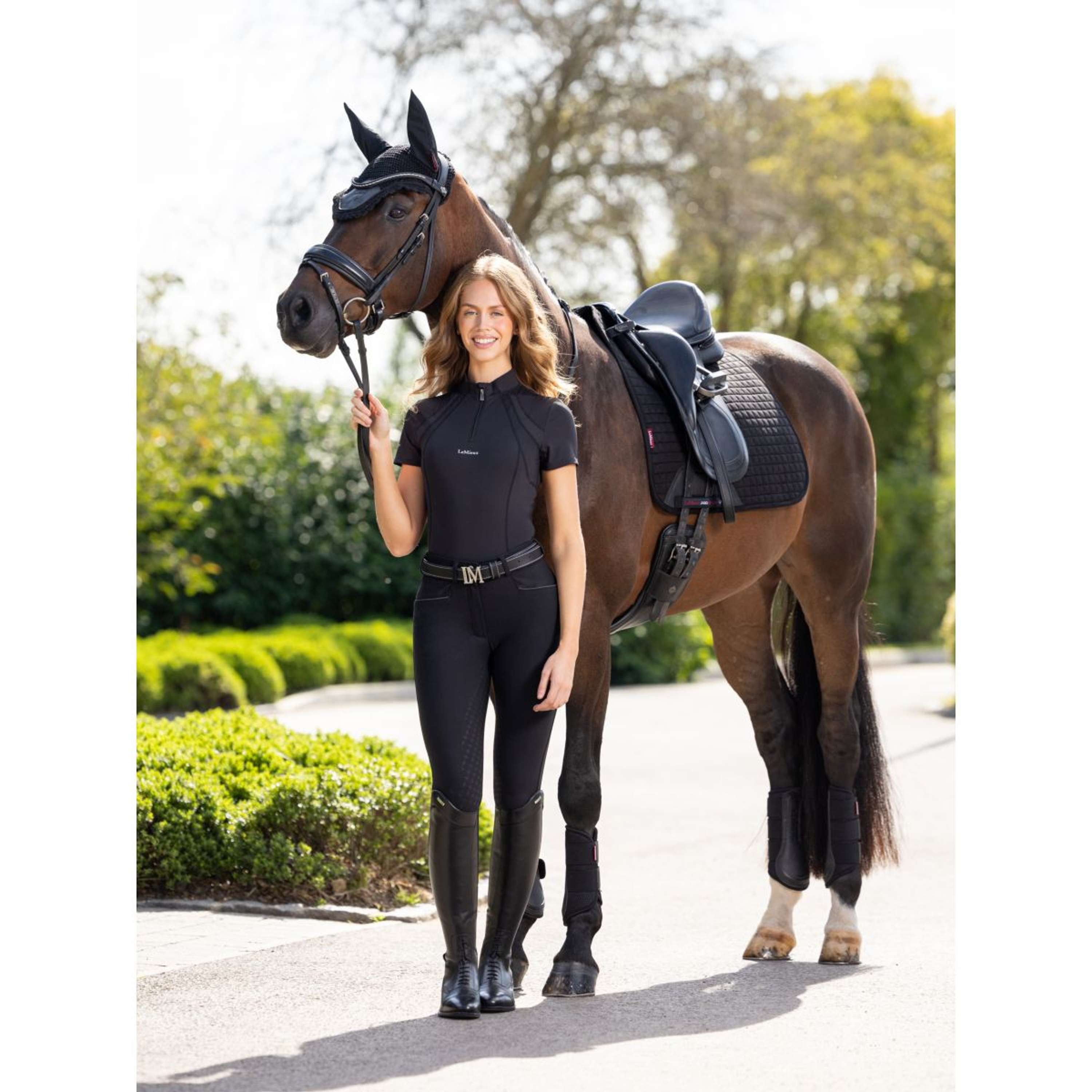 LeMieux Baselayer Mia Mesh Manches Courtes Noir