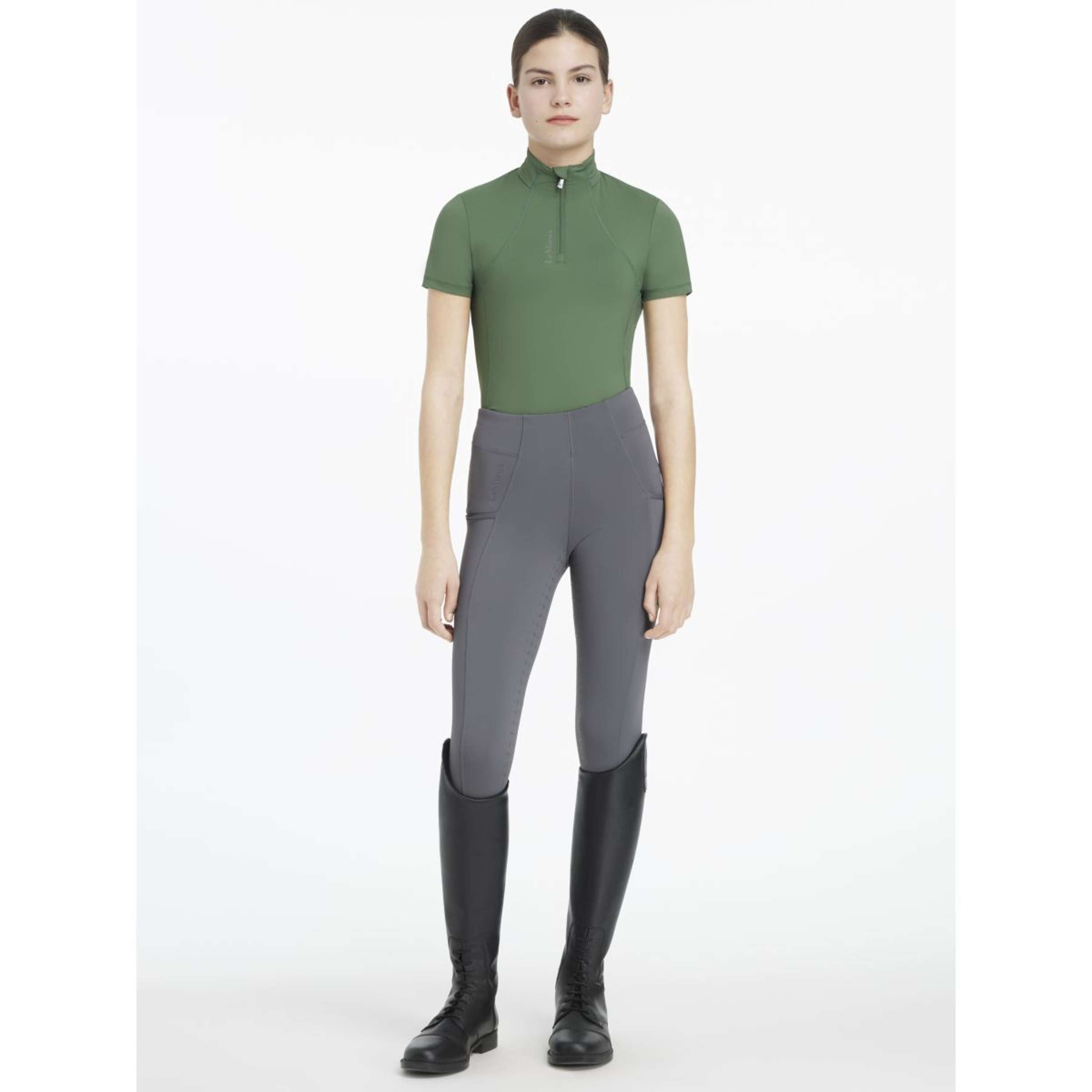 LeMieux Baselayer Young Rider Classique Manches Courtes Hunter Green