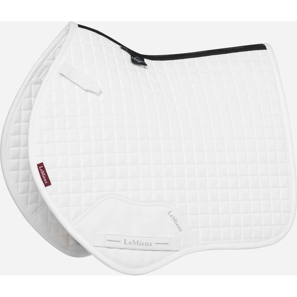 LeMieux Tapis de Selle Mini Suede Square Close Contact Blanc