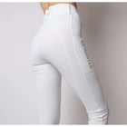Montar Legging d'Équitation Rosegold Logo Junior Blanc