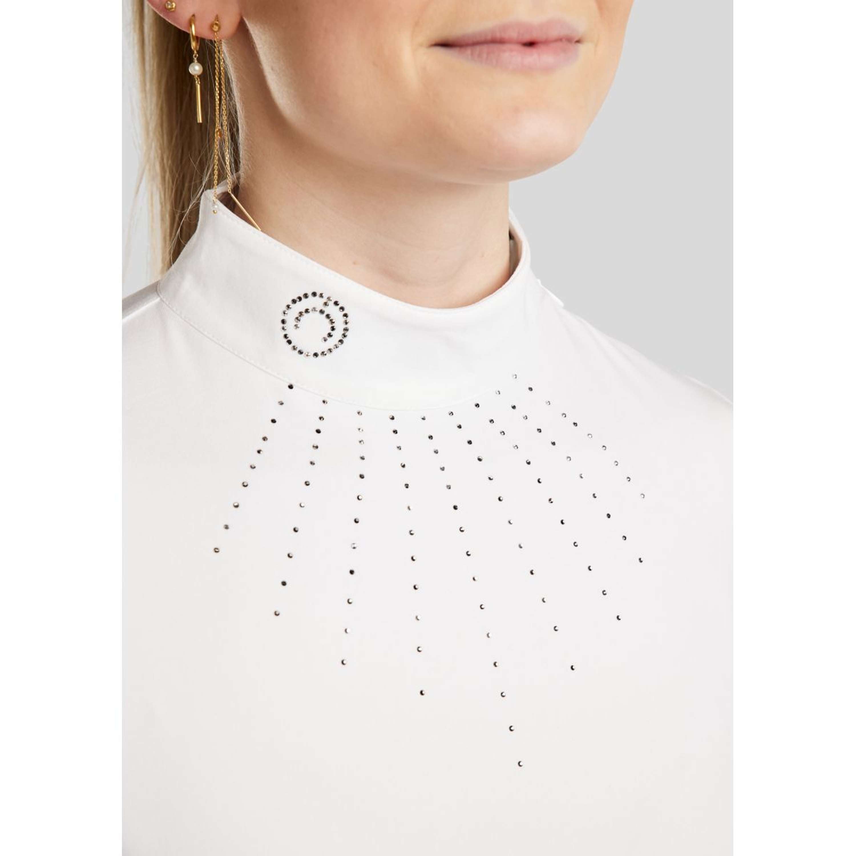 Montar T-shirt de Concours MoEmilia Longues Manches Blanc