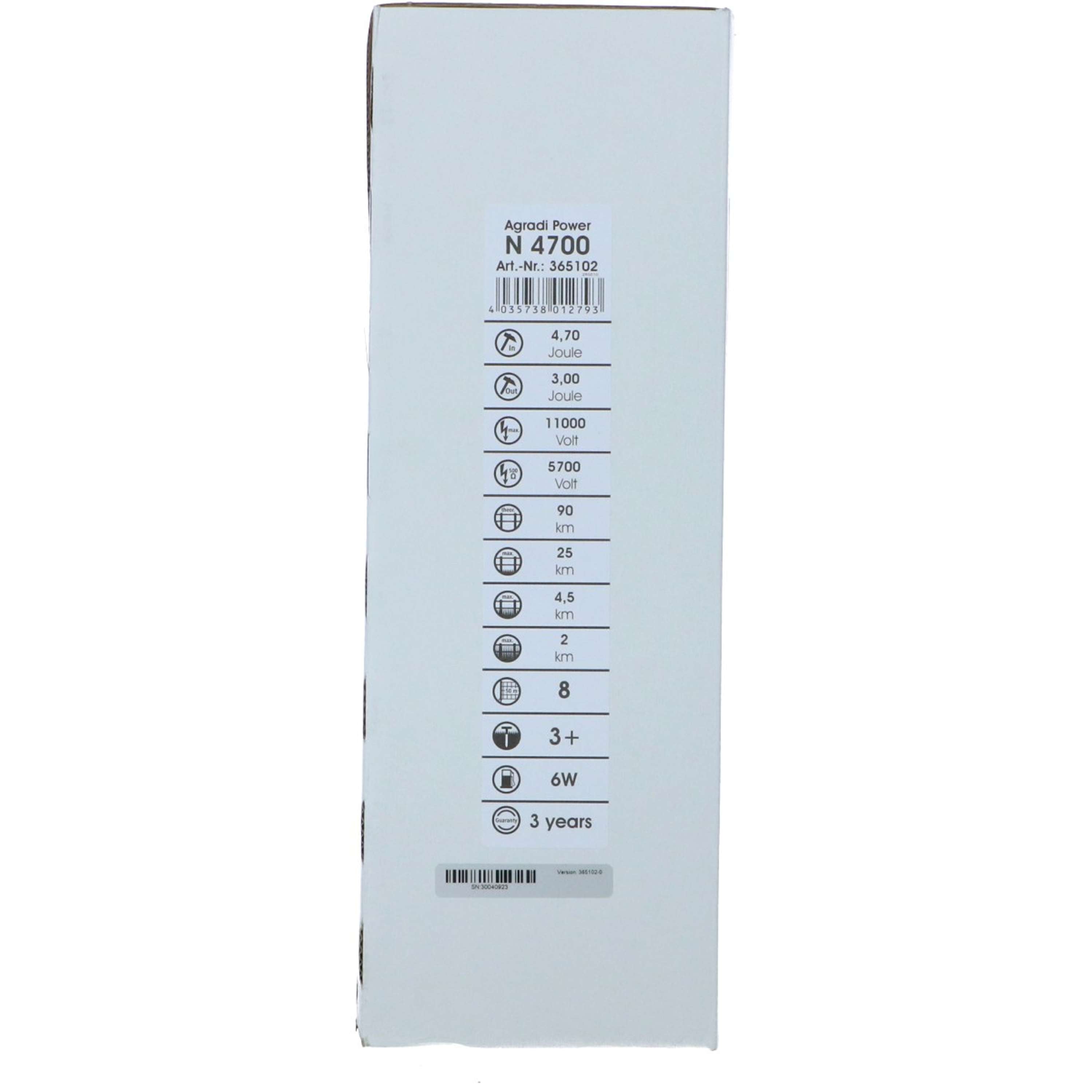 Agradi Power N4700 Électrificateur 4,7 Joule 230V