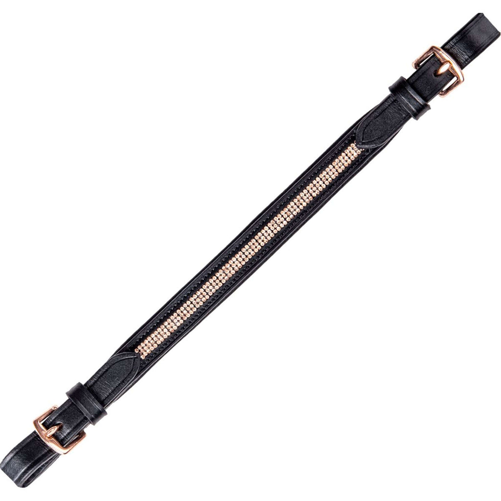 Waldhausen Lanière pour Selle avec Strass Noir/Rosé