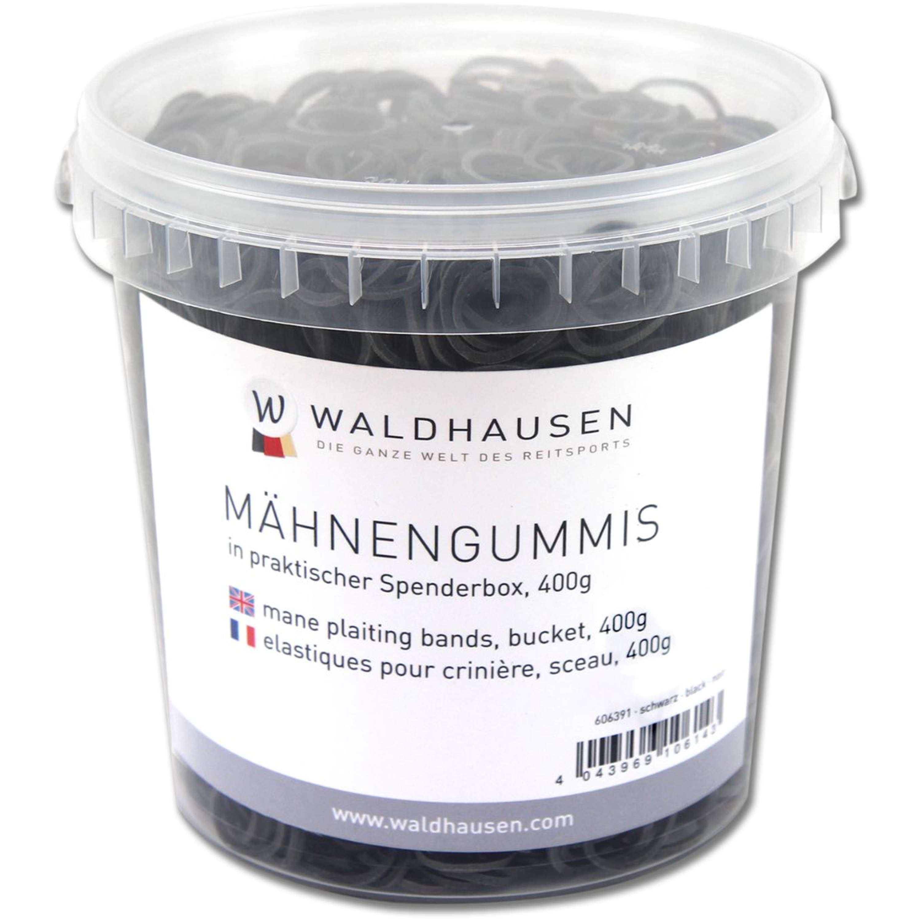 Waldhausen Petits élastiques à Crinière dans Seau Noir